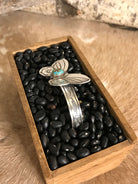 The Turquoise Butterfly Cuff, 6-Bracelets & Cuffs-Calli Co., Turquoise and Silver Jewelry, Native American Handmade, Zuni Tribe, Navajo Tribe, Brock Texas