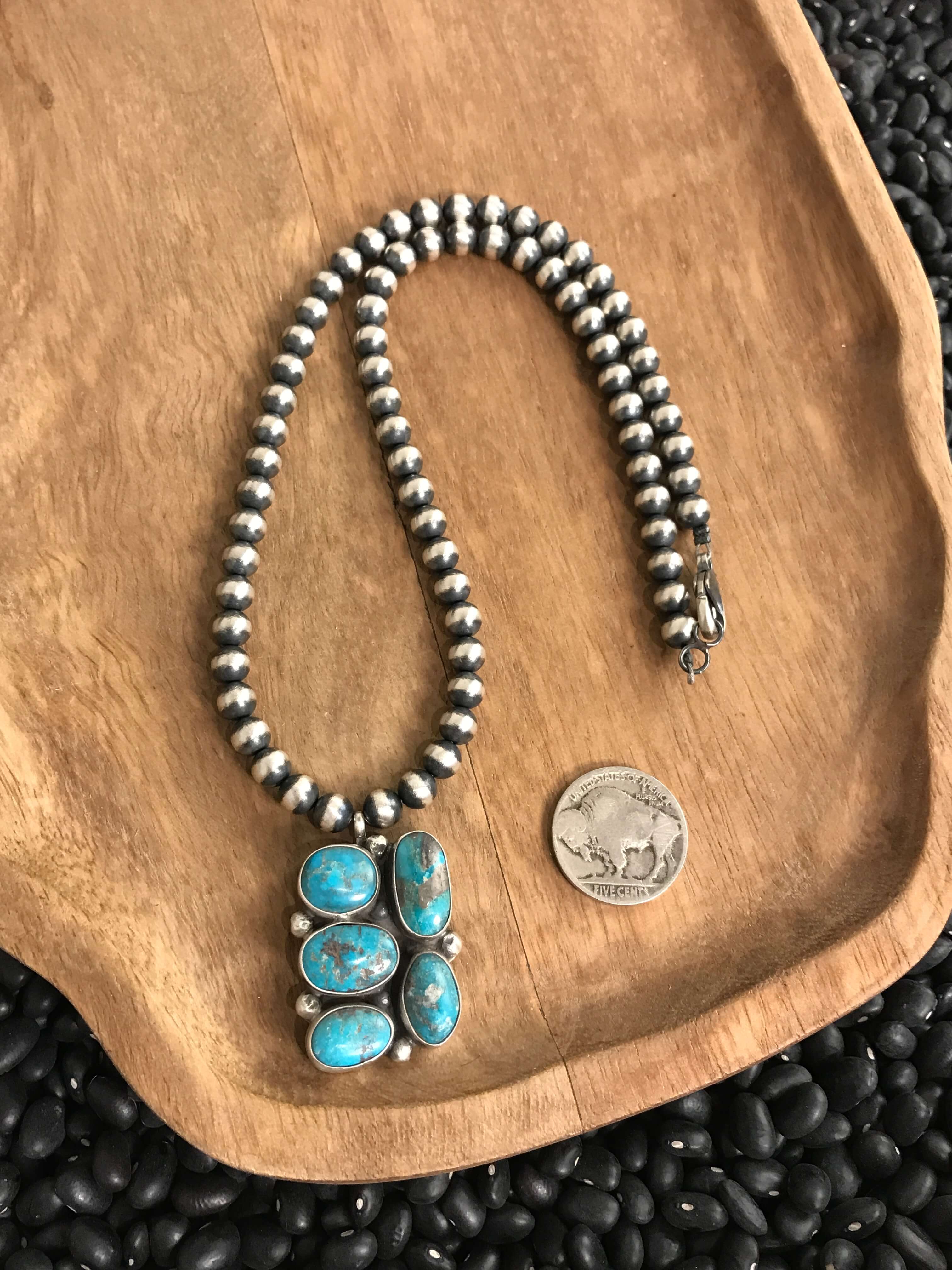The Belterra Necklace, 1-Necklaces-Calli Co., Turquoise and Silver Jewelry, Native American Handmade, Zuni Tribe, Navajo Tribe, Brock Texas