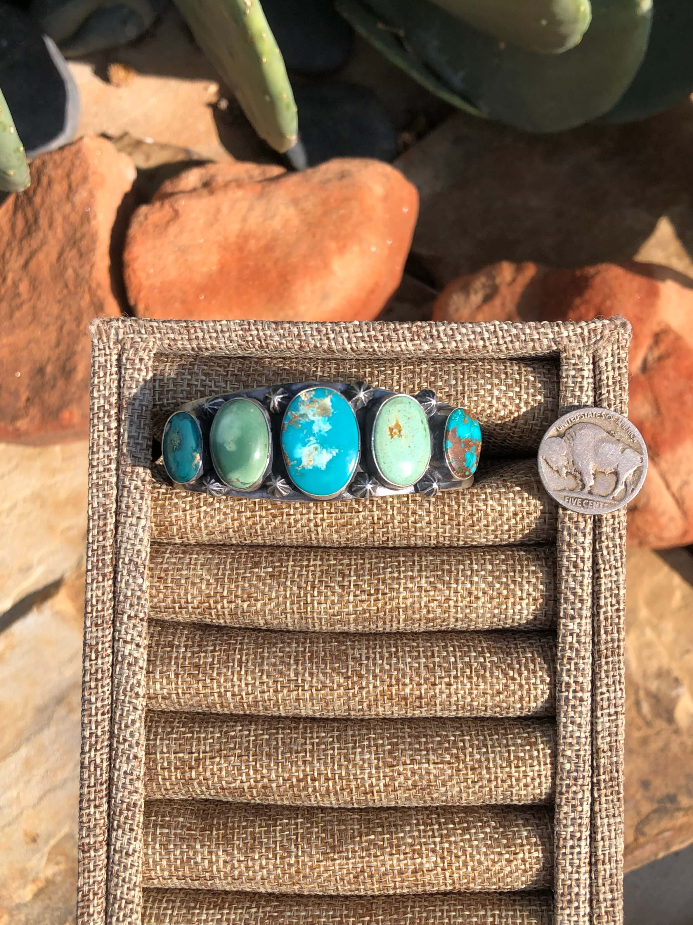 The Eden Cuff-Bracelets & Cuffs-Calli Co., Turquoise and Silver Jewelry, Native American Handmade, Zuni Tribe, Navajo Tribe, Brock Texas
