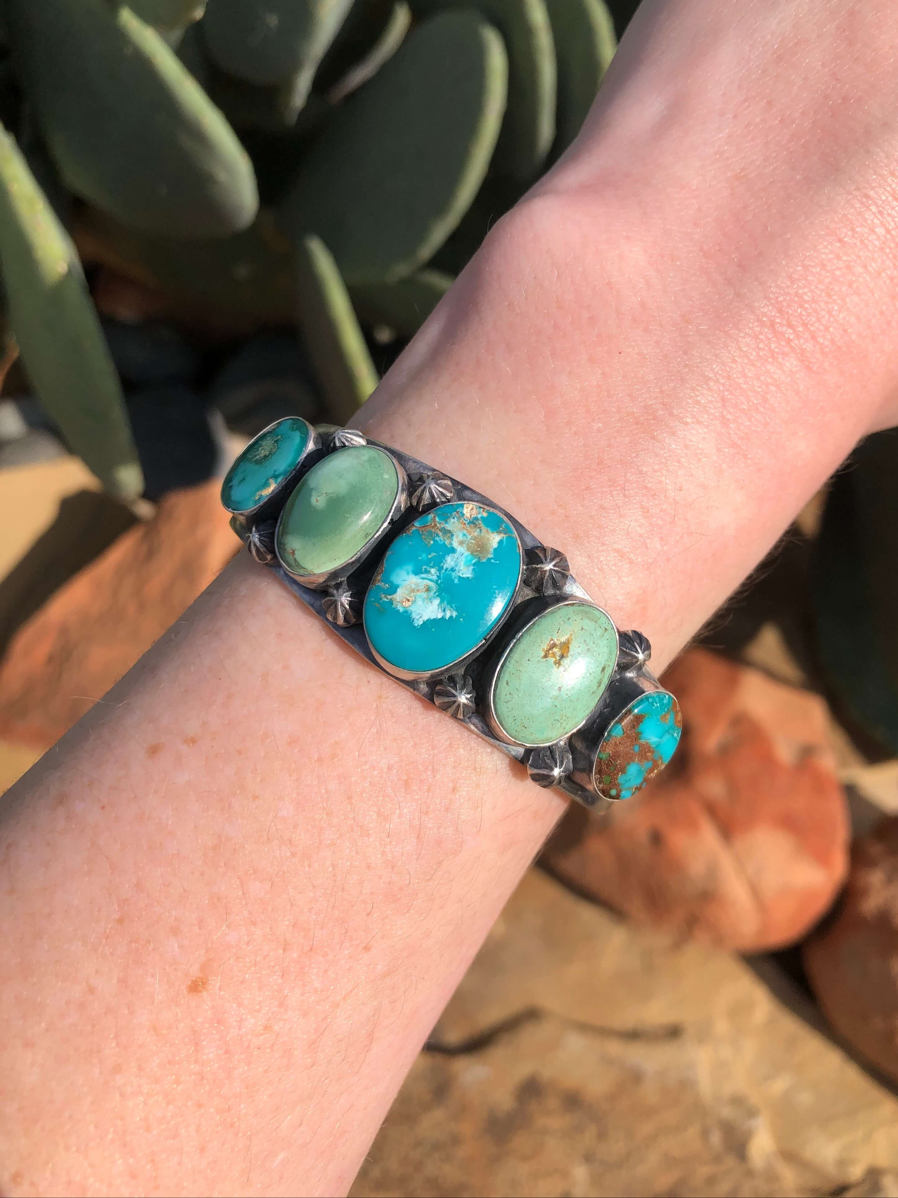 The Eden Cuff-Bracelets & Cuffs-Calli Co., Turquoise and Silver Jewelry, Native American Handmade, Zuni Tribe, Navajo Tribe, Brock Texas