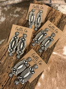 The Waynoka Stamped Earrings-Earrings-Calli Co., Turquoise and Silver Jewelry, Native American Handmade, Zuni Tribe, Navajo Tribe, Brock Texas