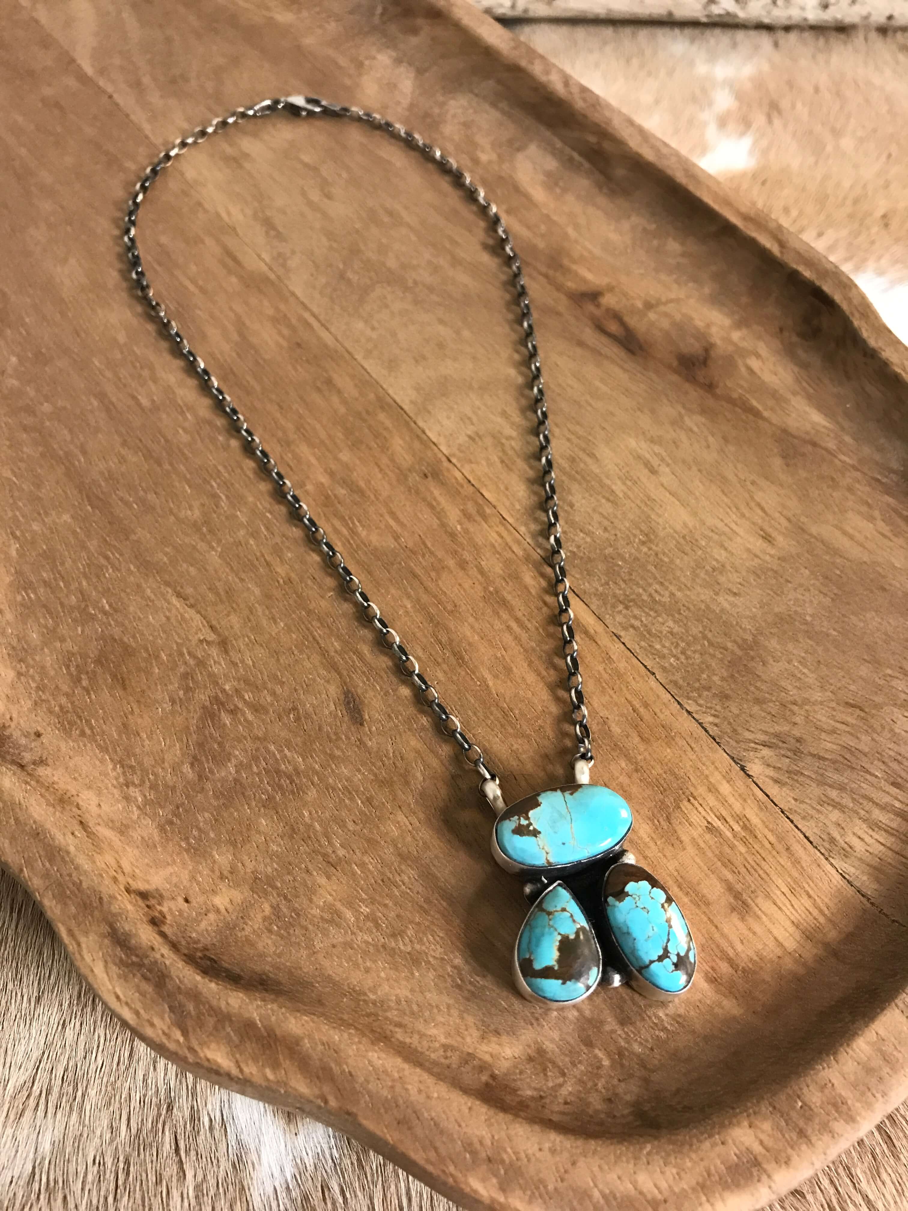 The Tempe Necklace, 15-Necklaces-Calli Co., Turquoise and Silver Jewelry, Native American Handmade, Zuni Tribe, Navajo Tribe, Brock Texas