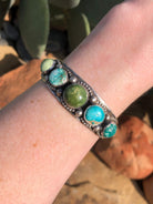 The Steffan Cuff-Bracelets & Cuffs-Calli Co., Turquoise and Silver Jewelry, Native American Handmade, Zuni Tribe, Navajo Tribe, Brock Texas