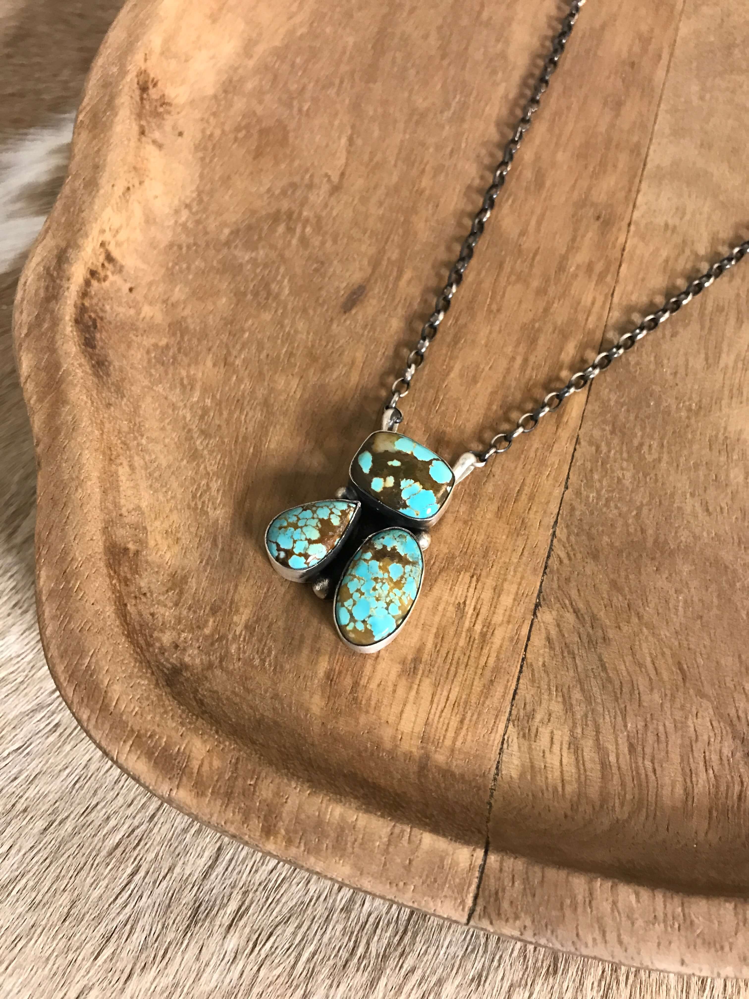 The Tempe Necklace, 18-Necklaces-Calli Co., Turquoise and Silver Jewelry, Native American Handmade, Zuni Tribe, Navajo Tribe, Brock Texas