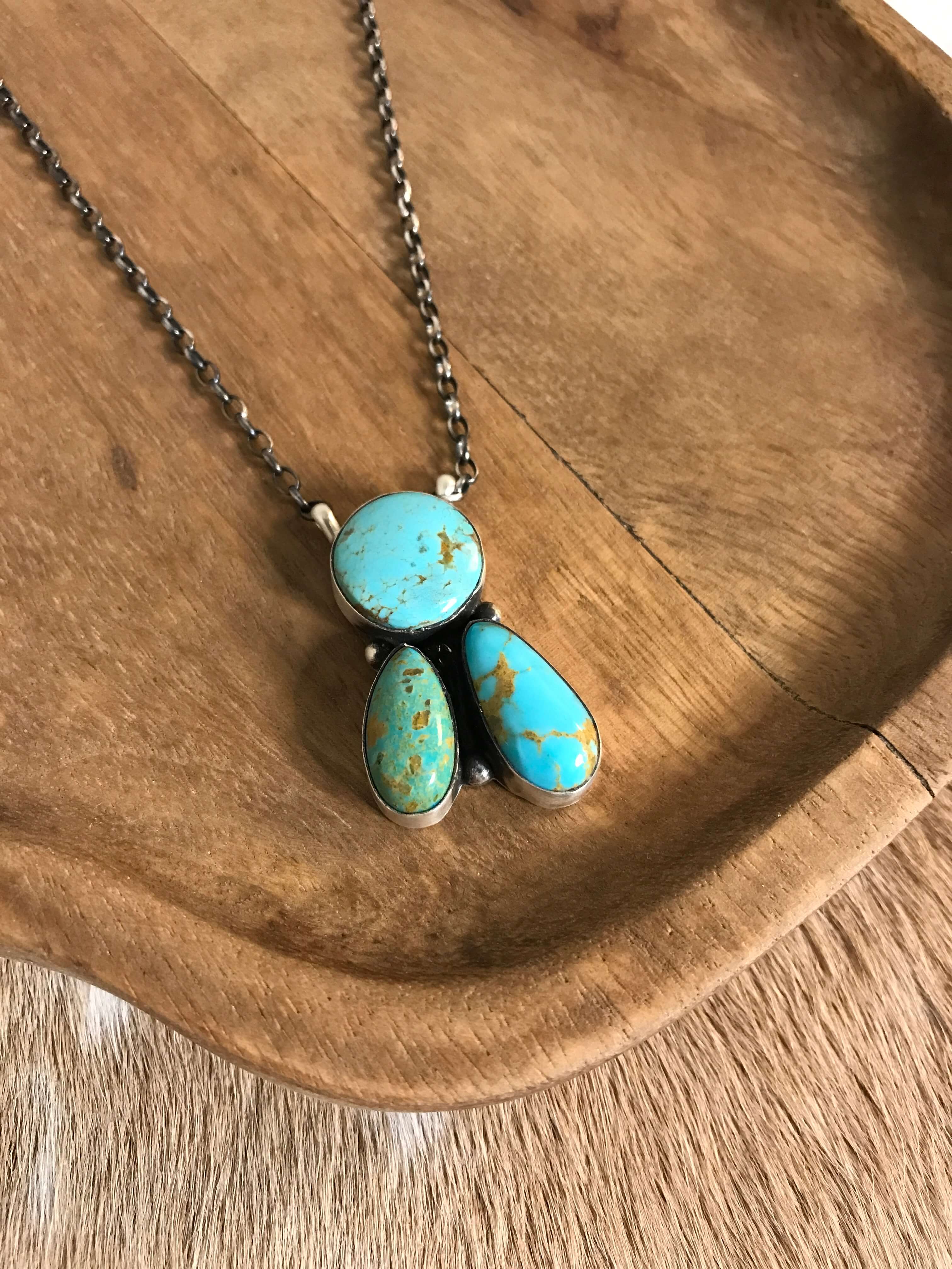 The Tempe Necklace, 20-Necklaces-Calli Co., Turquoise and Silver Jewelry, Native American Handmade, Zuni Tribe, Navajo Tribe, Brock Texas