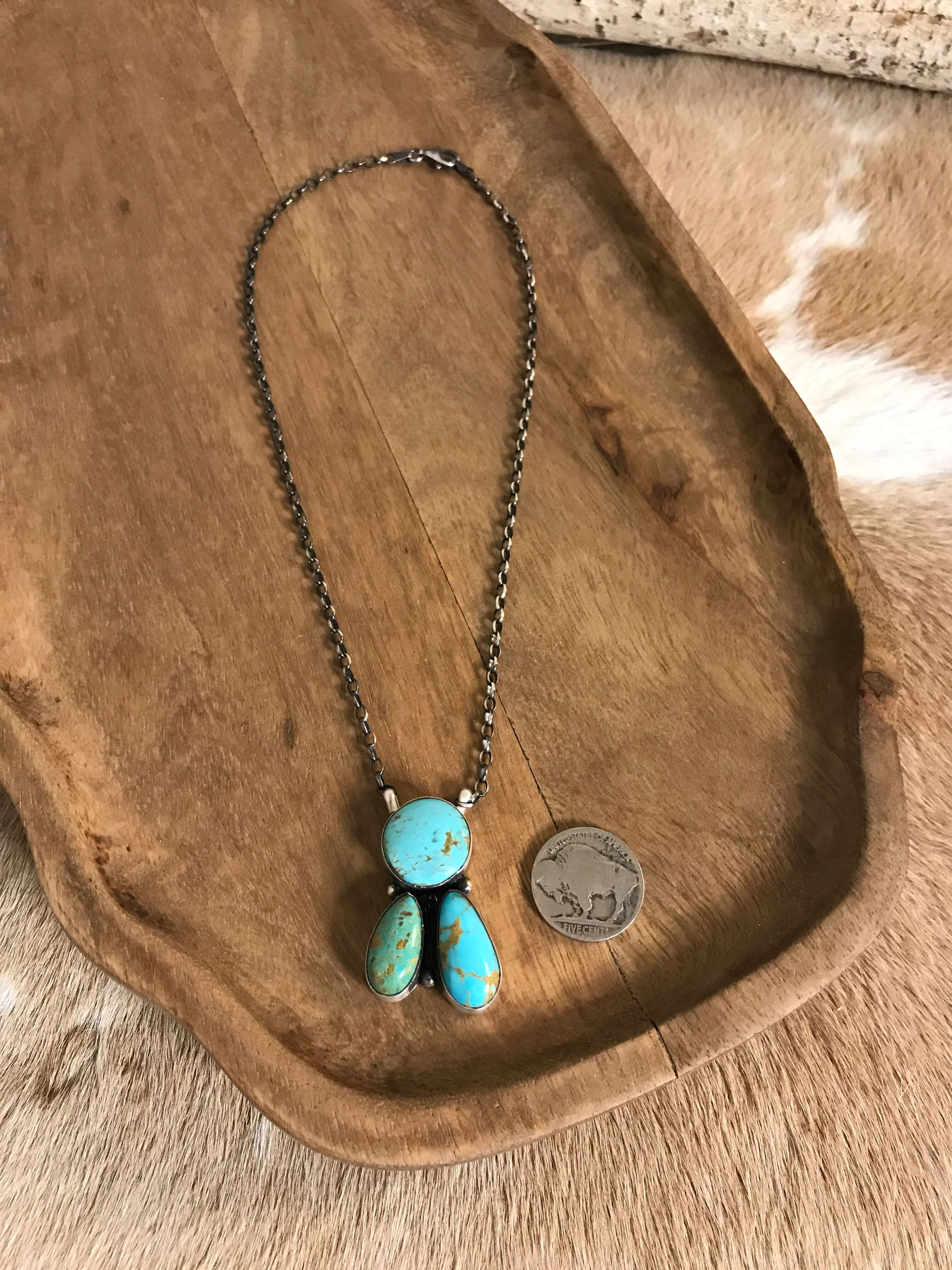 The Tempe Necklace, 20-Necklaces-Calli Co., Turquoise and Silver Jewelry, Native American Handmade, Zuni Tribe, Navajo Tribe, Brock Texas