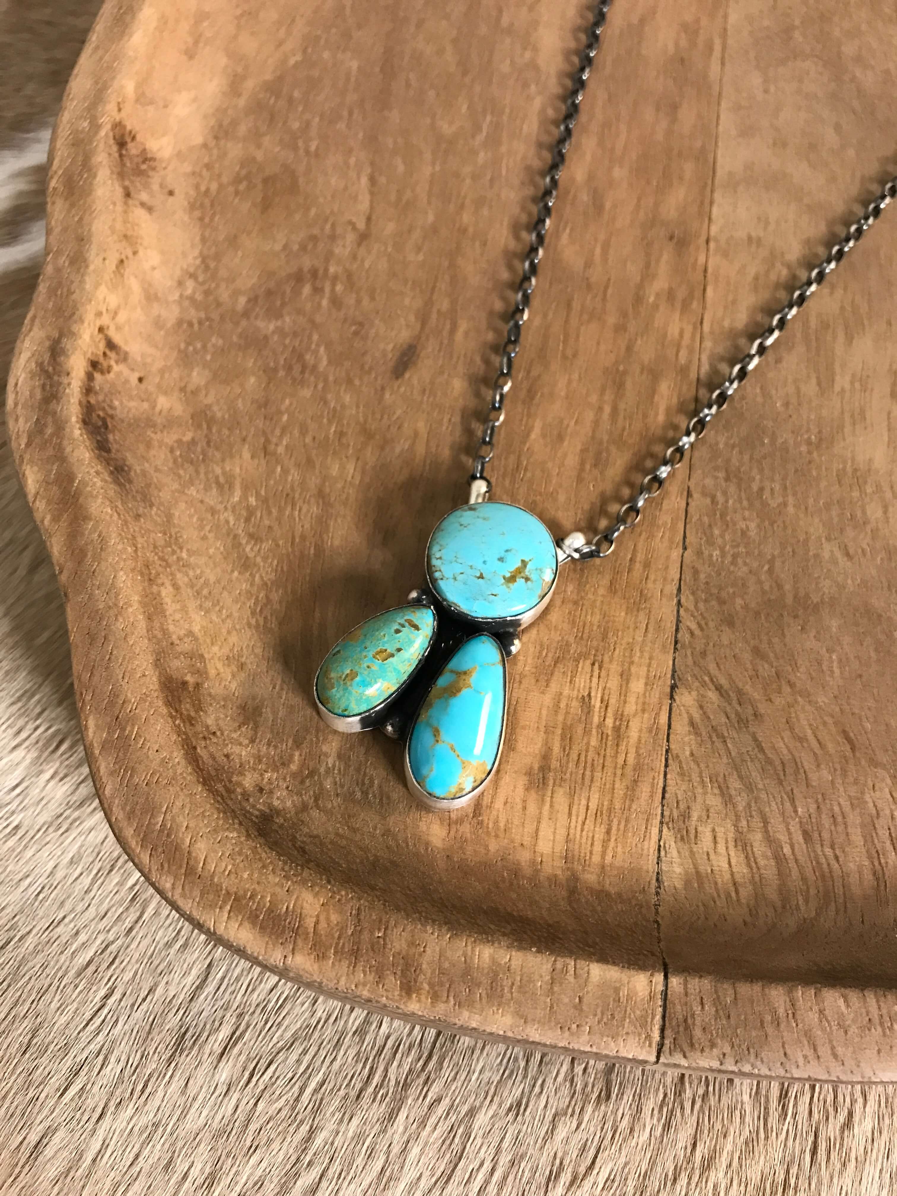 The Tempe Necklace, 20-Necklaces-Calli Co., Turquoise and Silver Jewelry, Native American Handmade, Zuni Tribe, Navajo Tribe, Brock Texas
