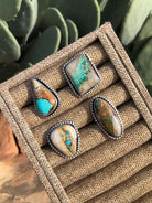 The Brazos Rings-Rings-Calli Co., Turquoise and Silver Jewelry, Native American Handmade, Zuni Tribe, Navajo Tribe, Brock Texas