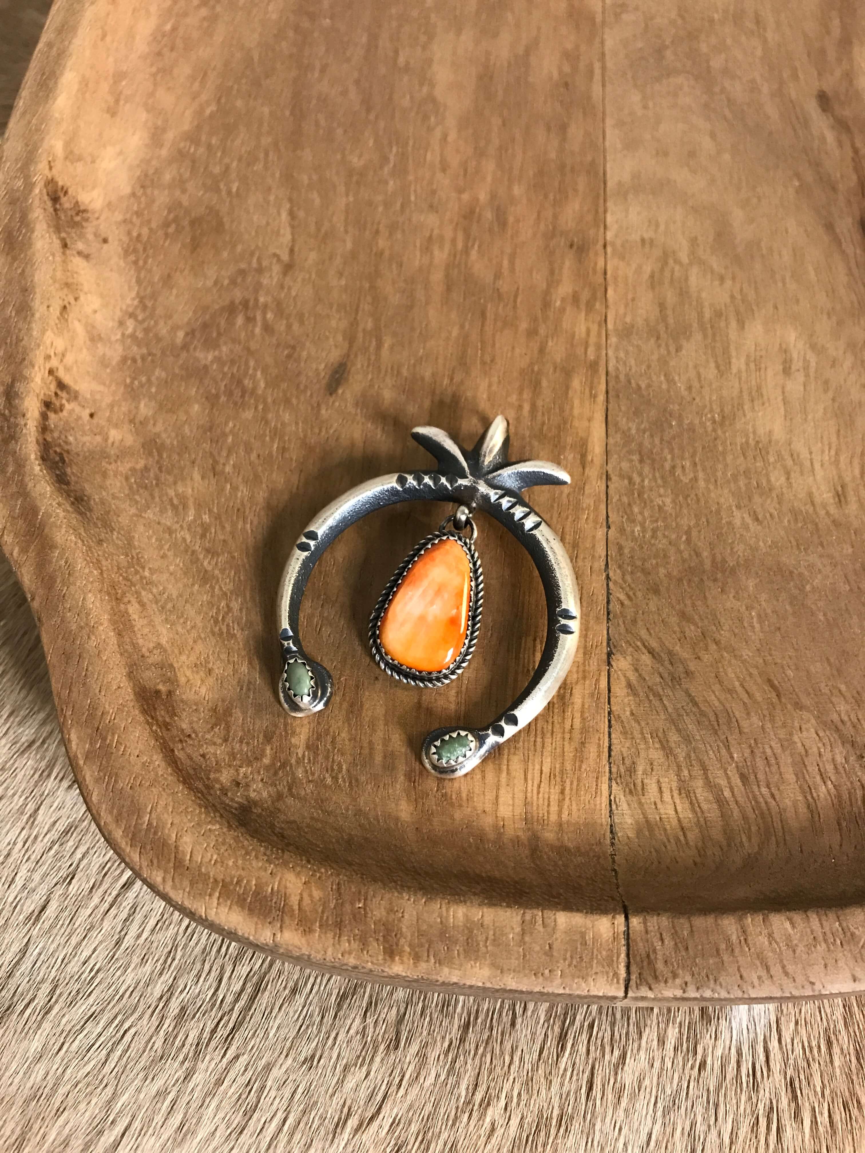 The Naja Pendant, 21-Pendants-Calli Co., Turquoise and Silver Jewelry, Native American Handmade, Zuni Tribe, Navajo Tribe, Brock Texas