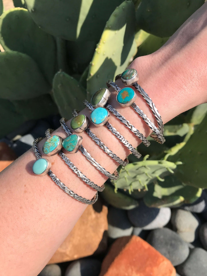 The Bellamy Cuffs-Bracelets & Cuffs-Calli Co., Turquoise and Silver Jewelry, Native American Handmade, Zuni Tribe, Navajo Tribe, Brock Texas