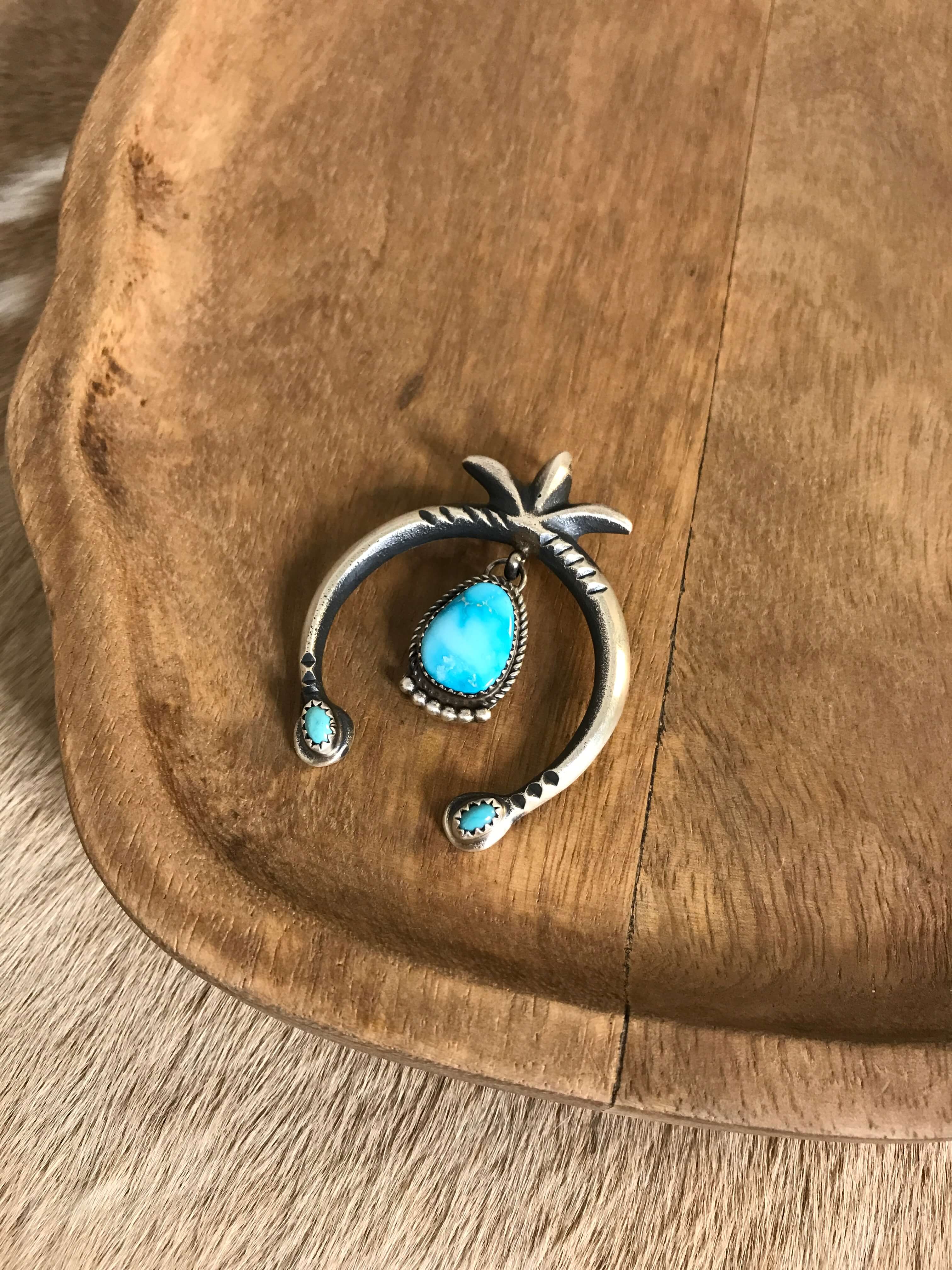 The Artecko Naja Pendant, 4-Pendants-Calli Co., Turquoise and Silver Jewelry, Native American Handmade, Zuni Tribe, Navajo Tribe, Brock Texas