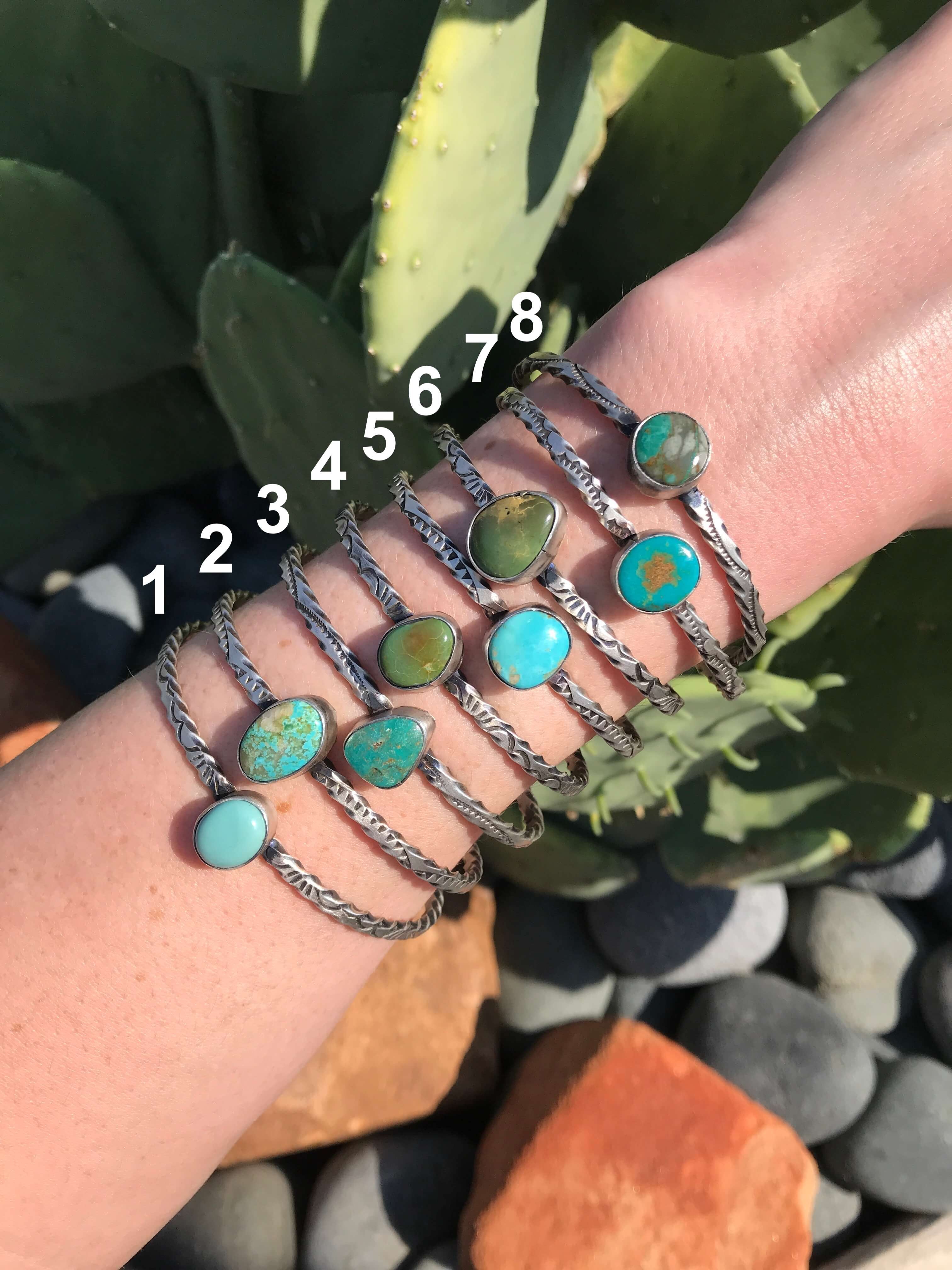 The Bellamy Cuffs-Bracelets & Cuffs-Calli Co., Turquoise and Silver Jewelry, Native American Handmade, Zuni Tribe, Navajo Tribe, Brock Texas