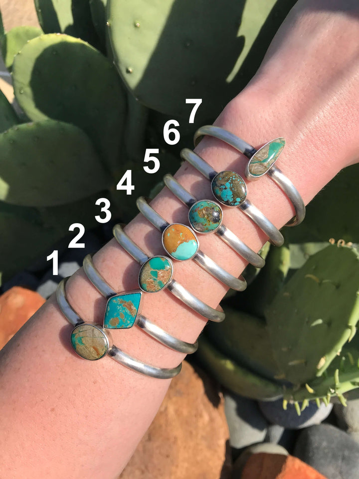 The Madalyn Cuffs-Bracelets & Cuffs-Calli Co., Turquoise and Silver Jewelry, Native American Handmade, Zuni Tribe, Navajo Tribe, Brock Texas