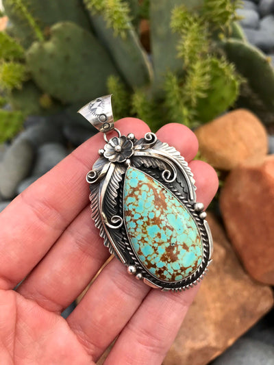 The Westwood Pendant-Pendants-Calli Co., Turquoise and Silver Jewelry, Native American Handmade, Zuni Tribe, Navajo Tribe, Brock Texas