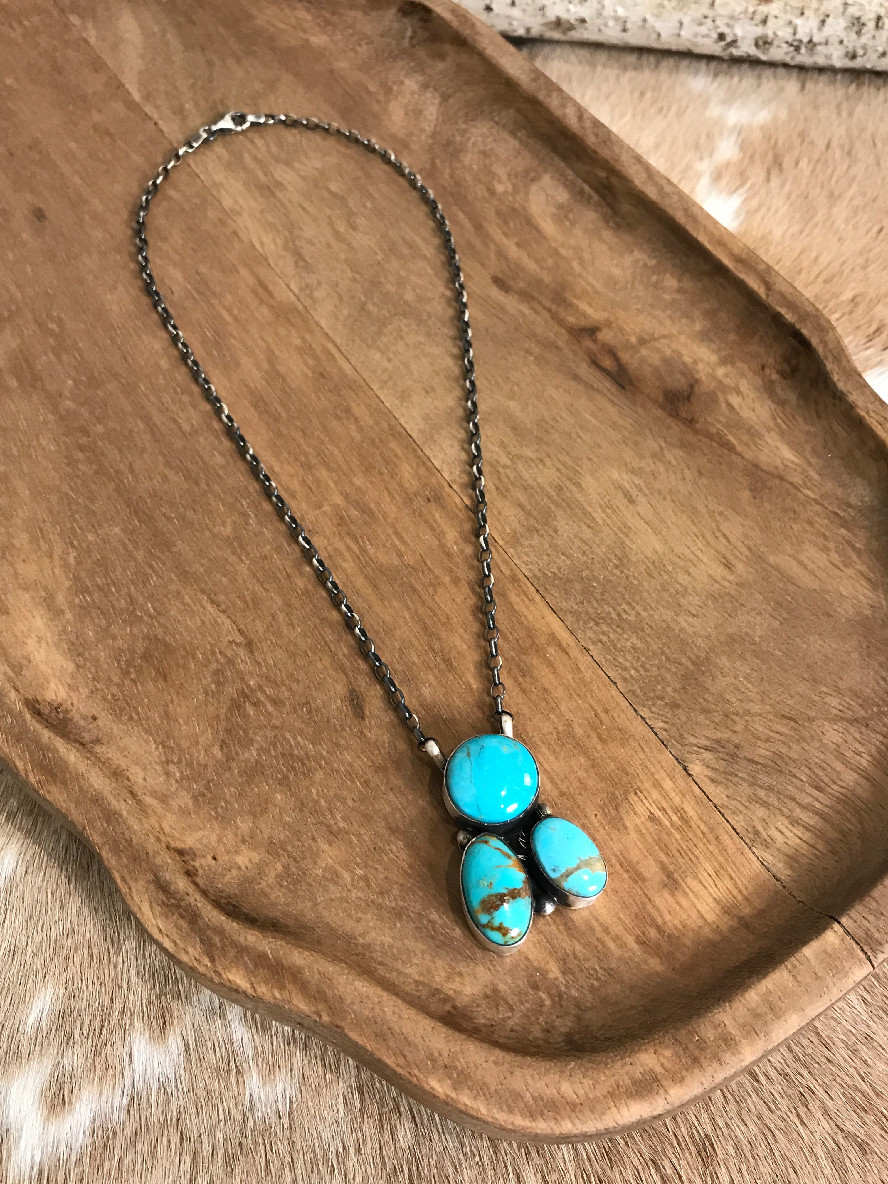 The Tempe Necklace, 17-Necklaces-Calli Co., Turquoise and Silver Jewelry, Native American Handmade, Zuni Tribe, Navajo Tribe, Brock Texas