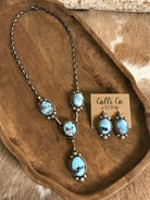The Copeland Lariat Necklace Set, 12-Necklaces-Calli Co., Turquoise and Silver Jewelry, Native American Handmade, Zuni Tribe, Navajo Tribe, Brock Texas