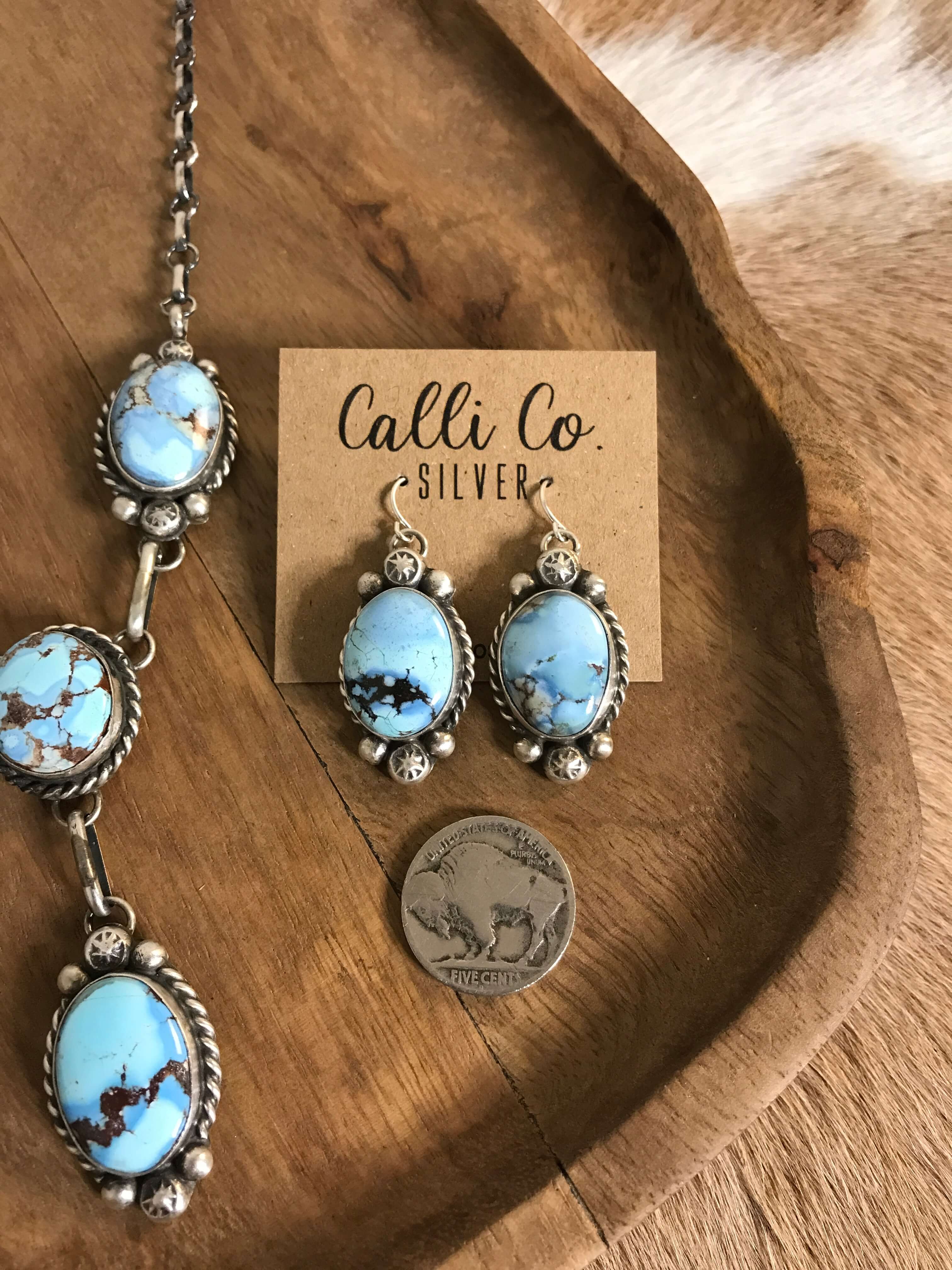 The Copeland Lariat Necklace Set, 12-Necklaces-Calli Co., Turquoise and Silver Jewelry, Native American Handmade, Zuni Tribe, Navajo Tribe, Brock Texas