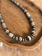 The Picabo Navajo Pearl Necklace-Necklaces-Calli Co., Turquoise and Silver Jewelry, Native American Handmade, Zuni Tribe, Navajo Tribe, Brock Texas