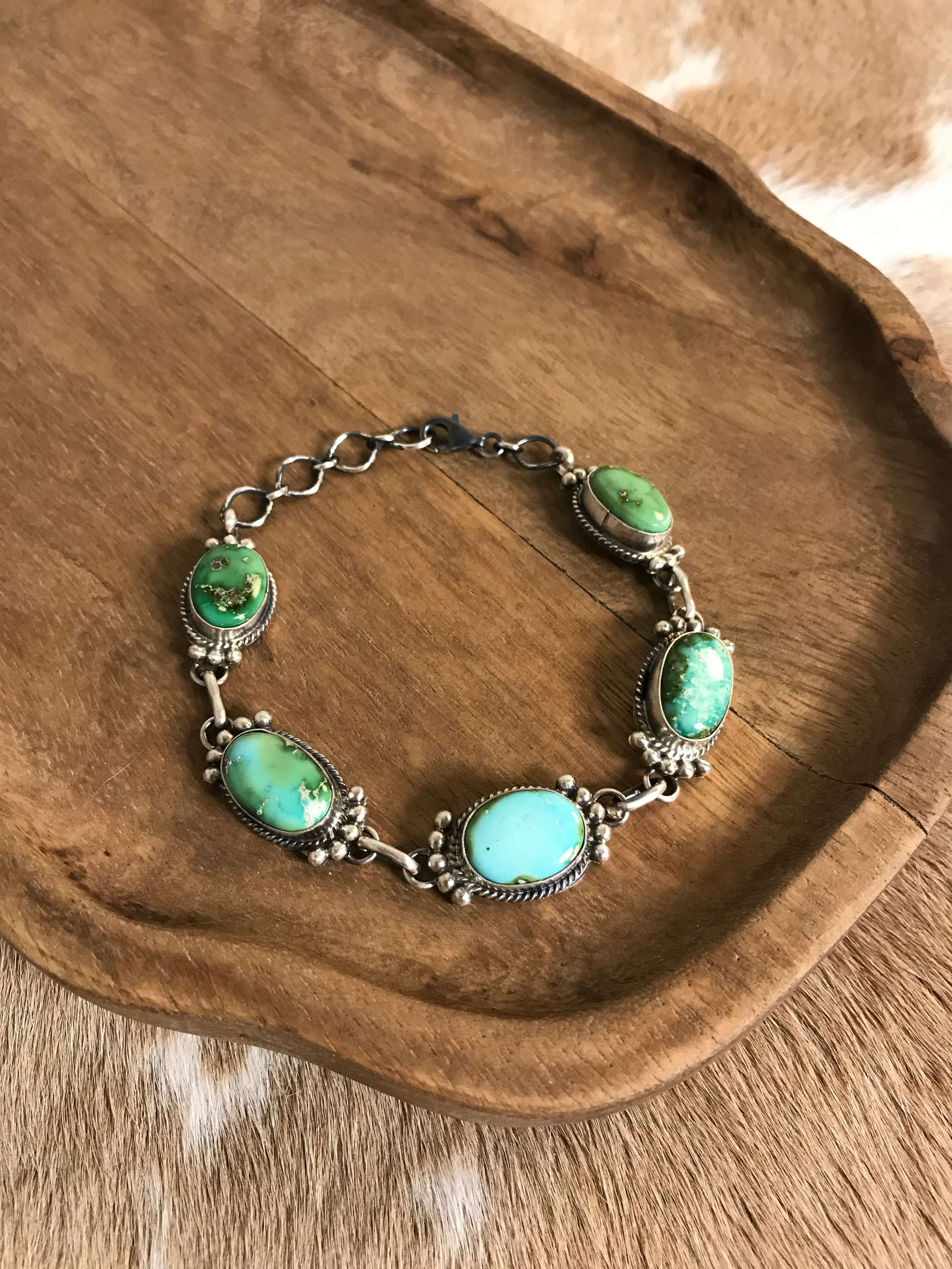 The Norland Link Bracelet, 1-Bracelets & Cuffs-Calli Co., Turquoise and Silver Jewelry, Native American Handmade, Zuni Tribe, Navajo Tribe, Brock Texas