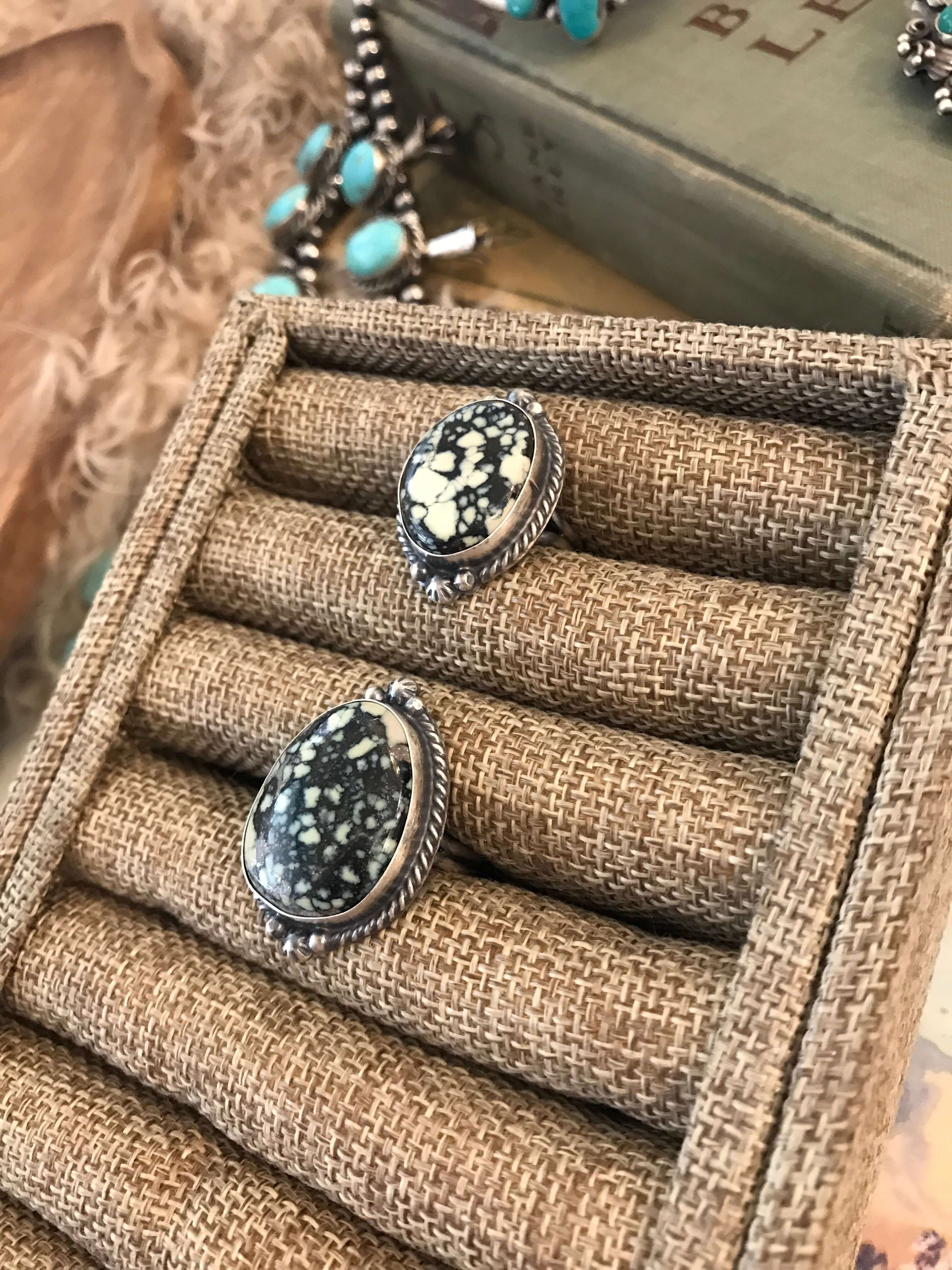 The Ward Rings in New Lander-Rings-Calli Co., Turquoise and Silver Jewelry, Native American Handmade, Zuni Tribe, Navajo Tribe, Brock Texas