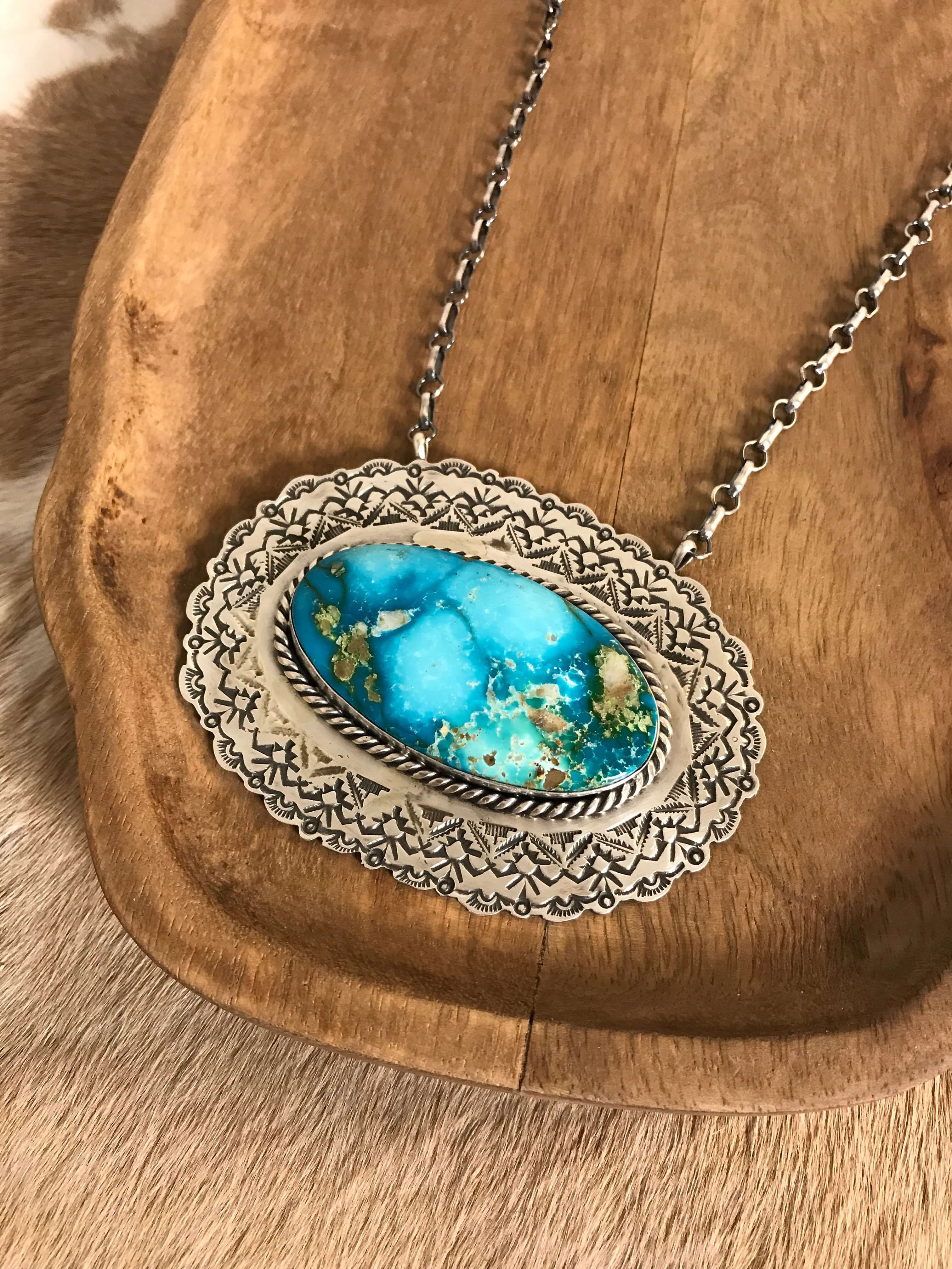 The Mirrormont Necklace, 2-Necklaces-Calli Co., Turquoise and Silver Jewelry, Native American Handmade, Zuni Tribe, Navajo Tribe, Brock Texas