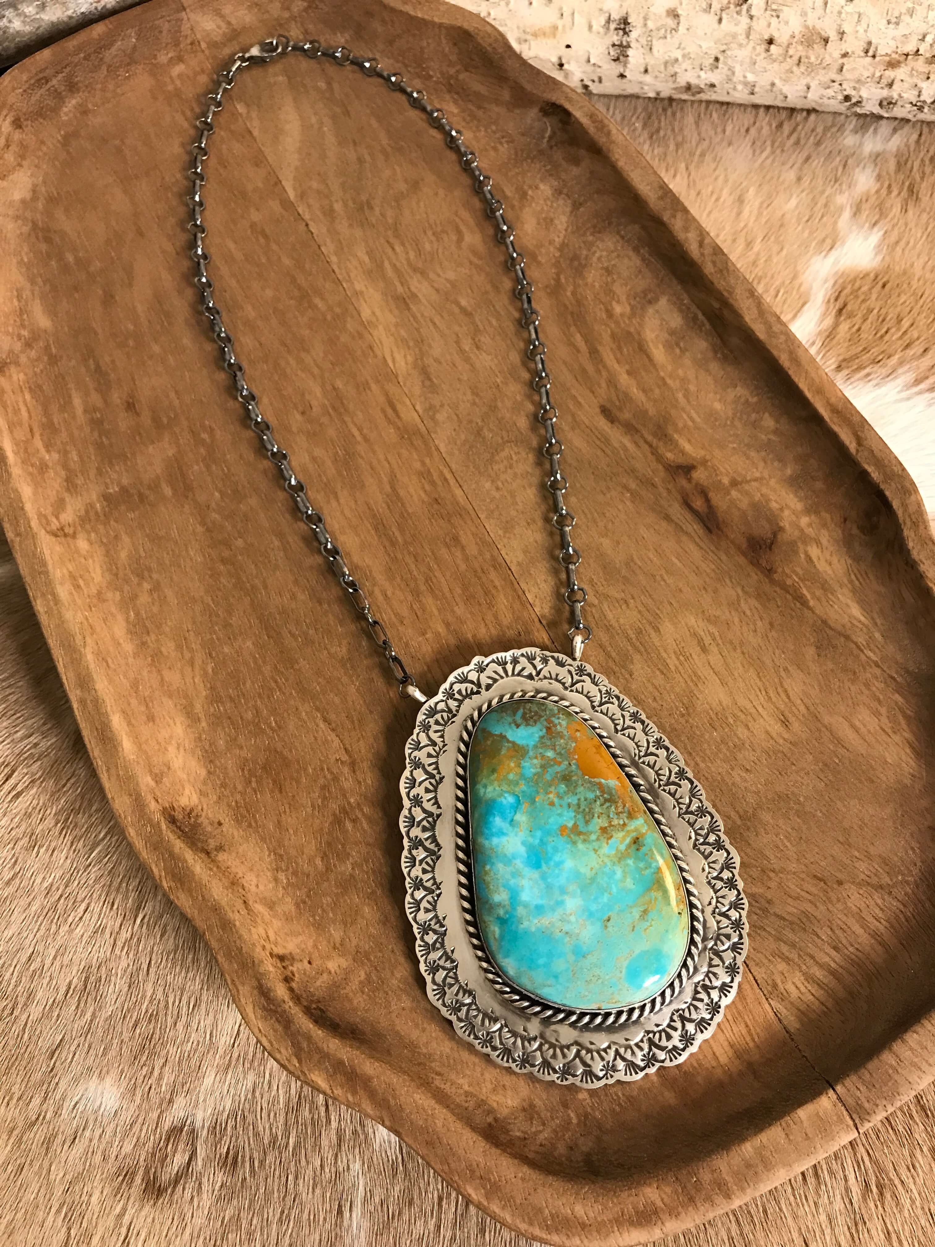The Mirrormont Necklace, 3-Necklaces-Calli Co., Turquoise and Silver Jewelry, Native American Handmade, Zuni Tribe, Navajo Tribe, Brock Texas
