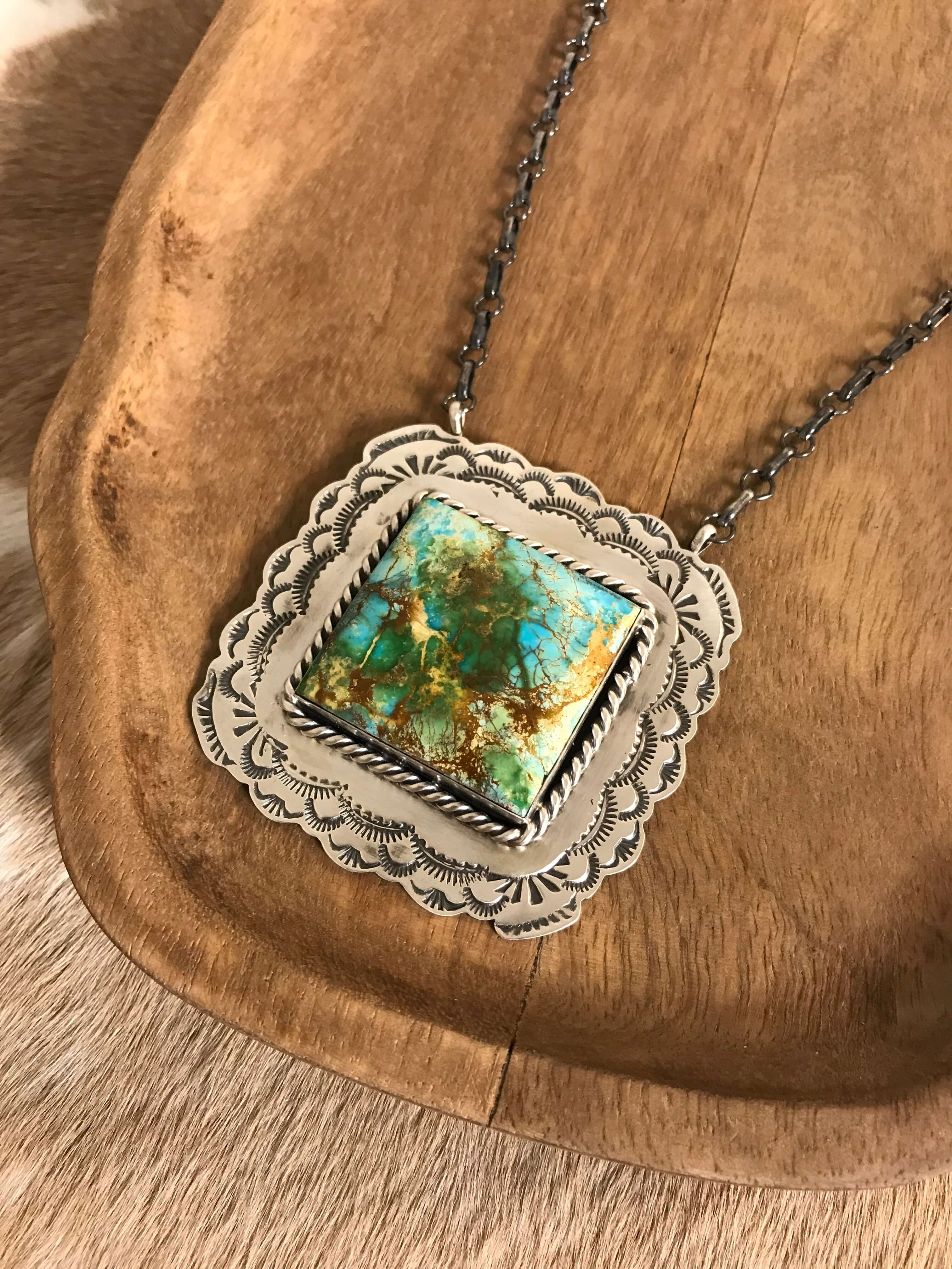 The Mirrormont Necklace, 4-Necklaces-Calli Co., Turquoise and Silver Jewelry, Native American Handmade, Zuni Tribe, Navajo Tribe, Brock Texas