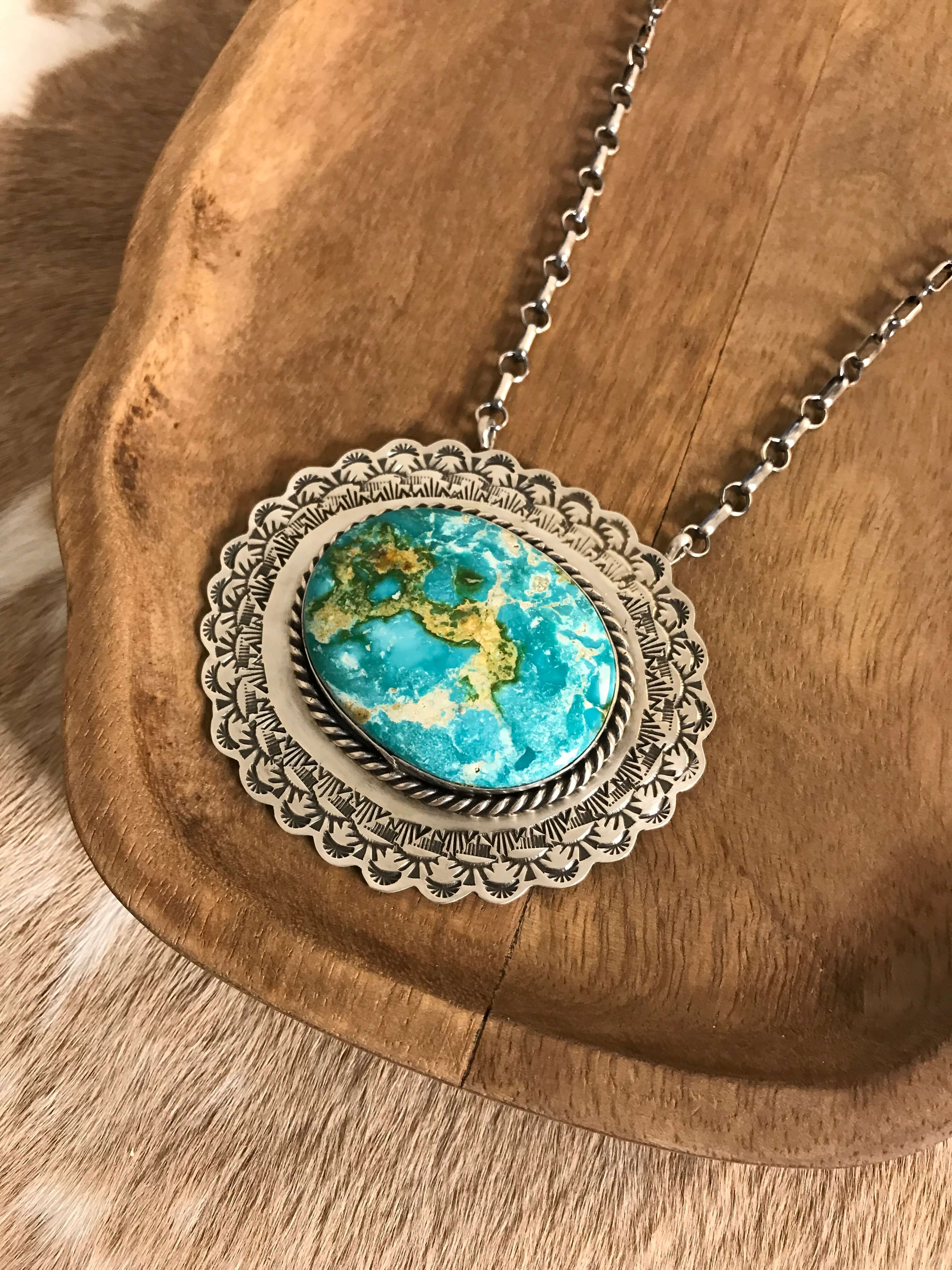 The Mirrormont Necklace, 5-Necklaces-Calli Co., Turquoise and Silver Jewelry, Native American Handmade, Zuni Tribe, Navajo Tribe, Brock Texas