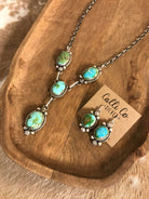 The Copeland Lariat Necklace Set, 13-Necklaces-Calli Co., Turquoise and Silver Jewelry, Native American Handmade, Zuni Tribe, Navajo Tribe, Brock Texas