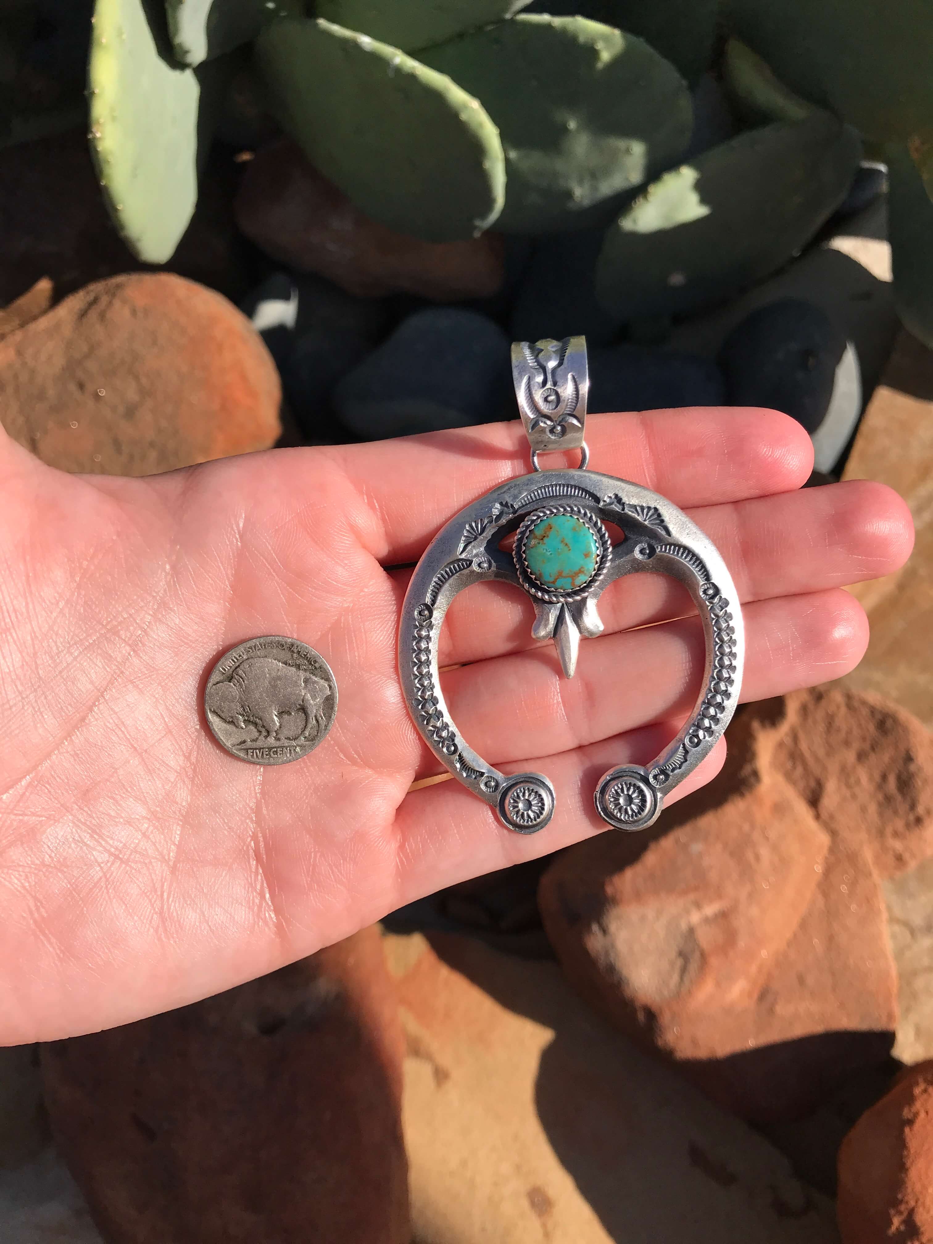 The Naja Pendant, 11-Pendants-Calli Co., Turquoise and Silver Jewelry, Native American Handmade, Zuni Tribe, Navajo Tribe, Brock Texas