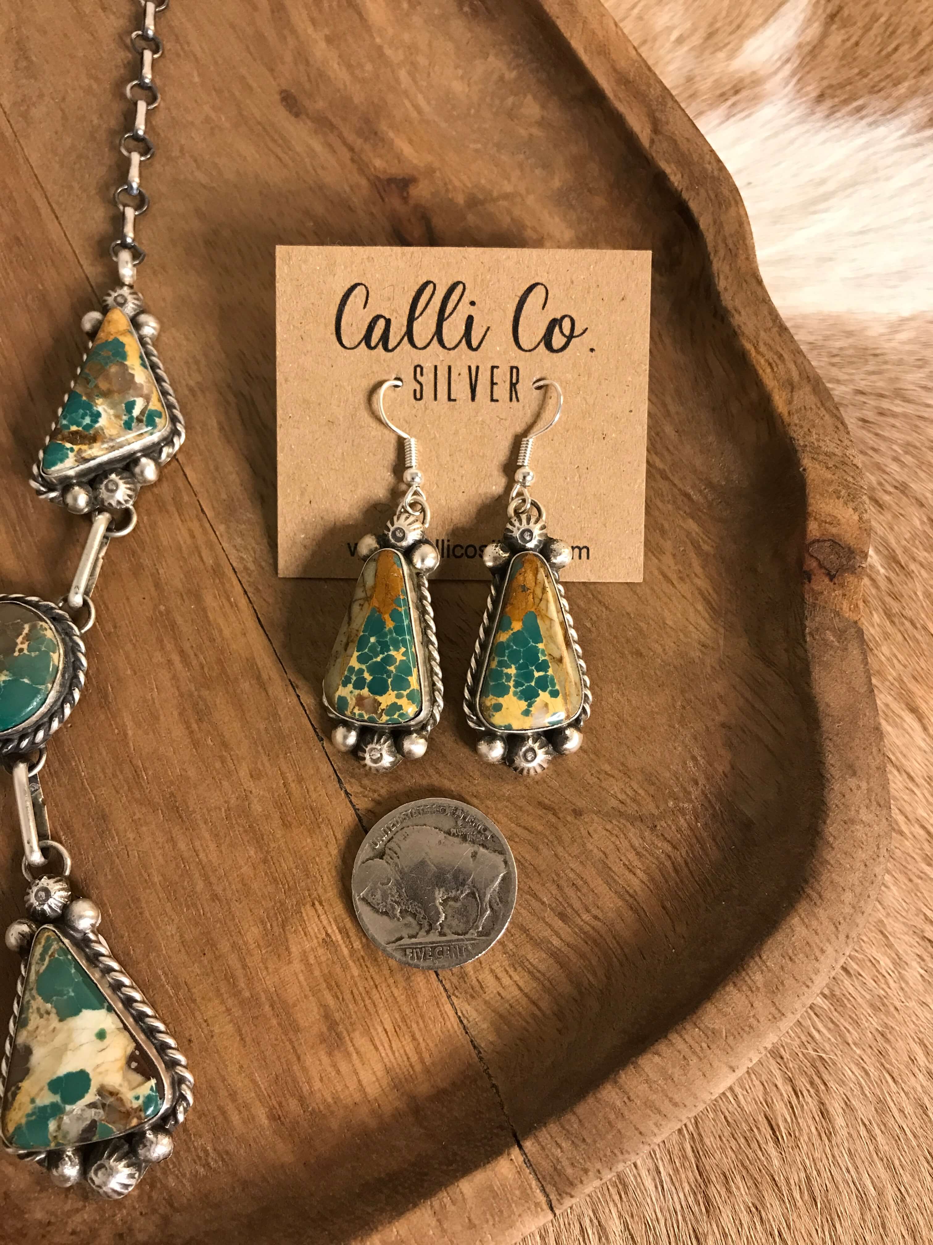 The Copeland Lariat Necklace Set, 15-Necklaces-Calli Co., Turquoise and Silver Jewelry, Native American Handmade, Zuni Tribe, Navajo Tribe, Brock Texas