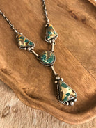 The Copeland Lariat Necklace Set, 15-Necklaces-Calli Co., Turquoise and Silver Jewelry, Native American Handmade, Zuni Tribe, Navajo Tribe, Brock Texas