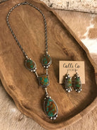 The Copeland Lariat Necklace Set, 16-Necklaces-Calli Co., Turquoise and Silver Jewelry, Native American Handmade, Zuni Tribe, Navajo Tribe, Brock Texas