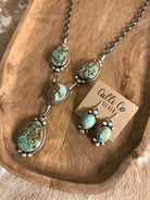 The Copeland Lariat Necklace Set, 17-Necklaces-Calli Co., Turquoise and Silver Jewelry, Native American Handmade, Zuni Tribe, Navajo Tribe, Brock Texas