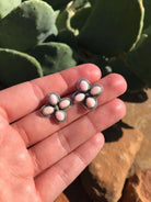 The Stephenville Earrings in Pink Conch-Earrings-Calli Co., Turquoise and Silver Jewelry, Native American Handmade, Zuni Tribe, Navajo Tribe, Brock Texas