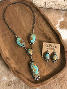 The Copeland Lariat Necklace Set, 20-Necklaces-Calli Co., Turquoise and Silver Jewelry, Native American Handmade, Zuni Tribe, Navajo Tribe, Brock Texas