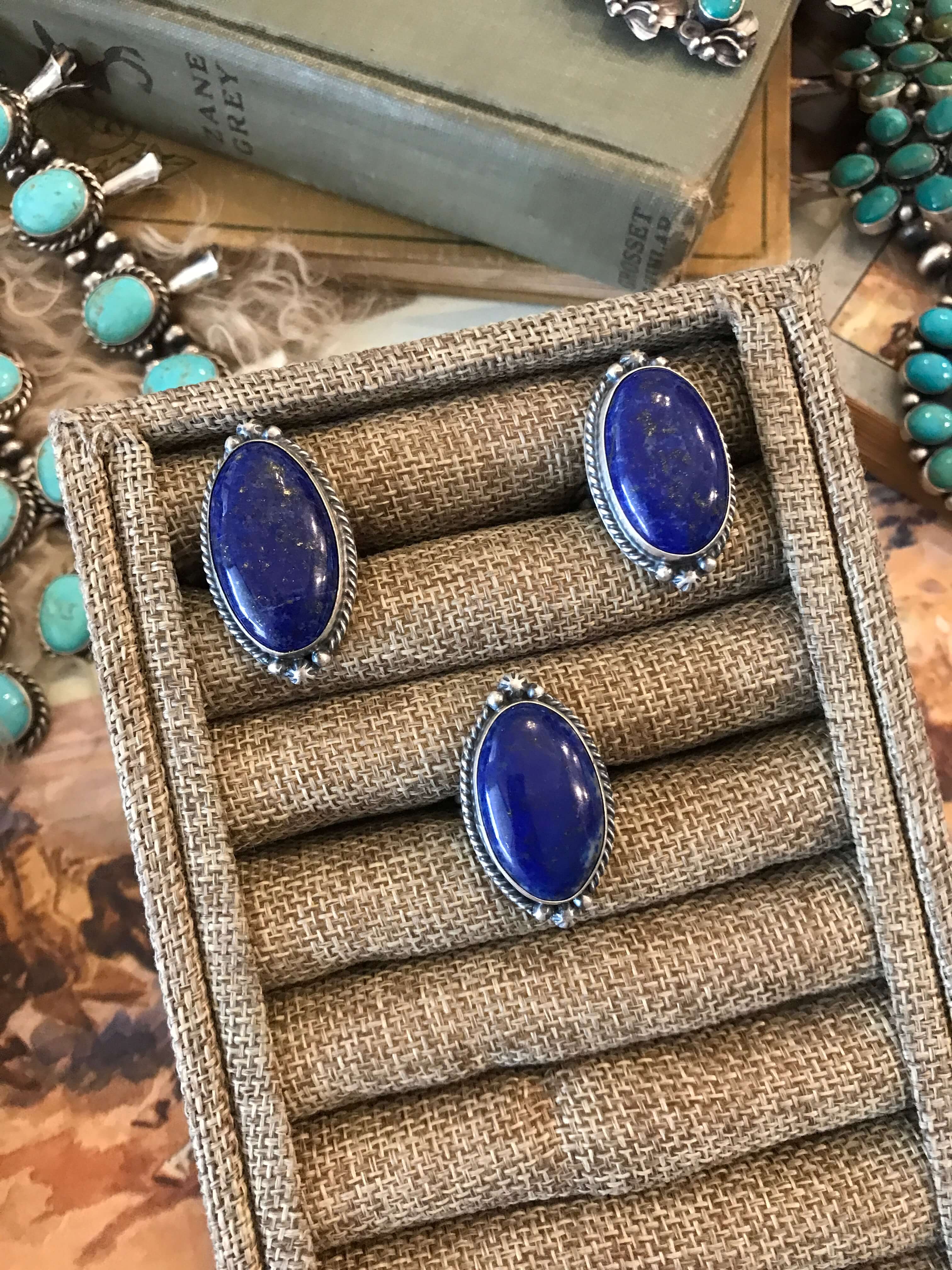 The Ward Rings in Lapis Calli Co. Silver