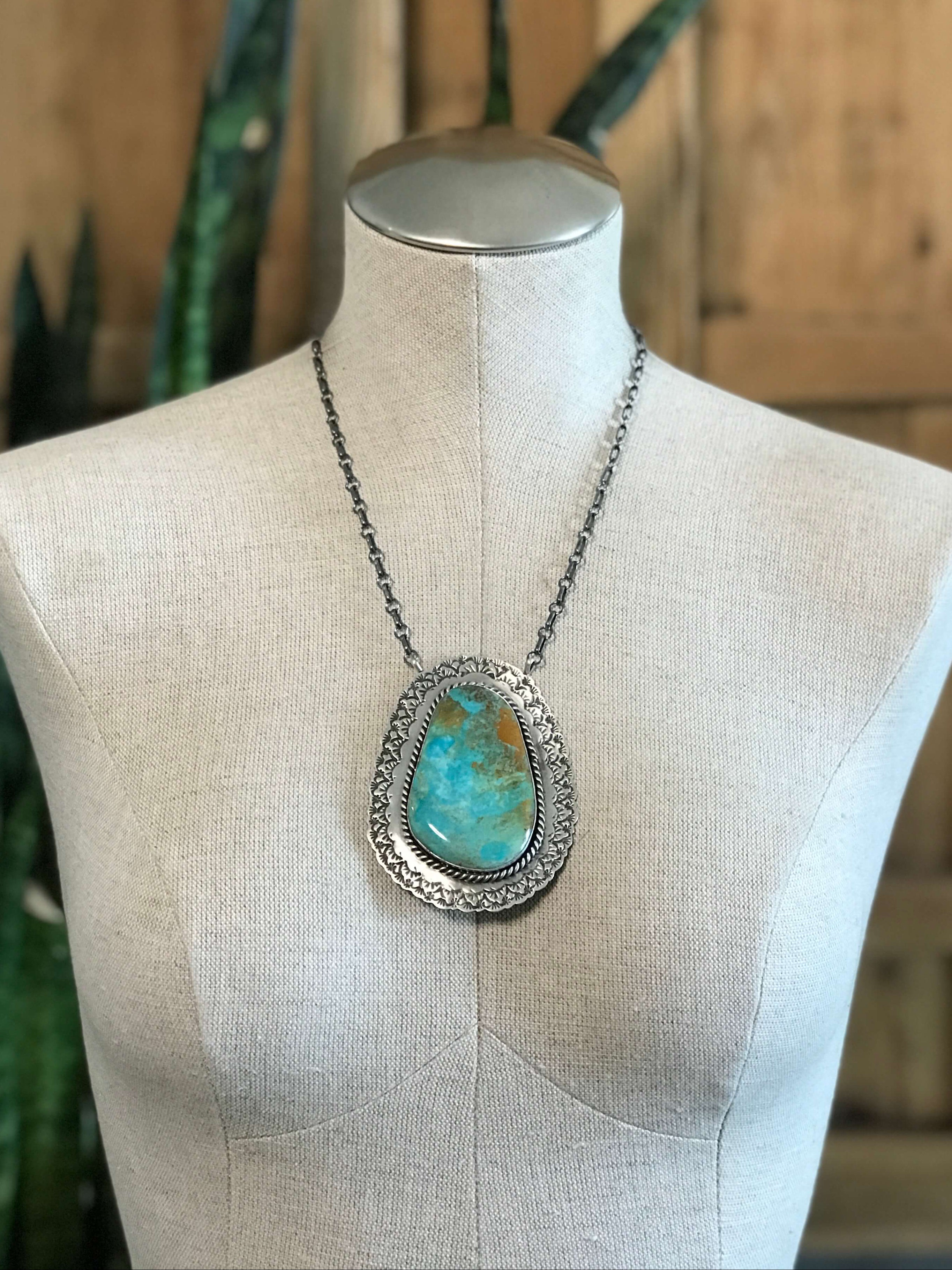 The Mirrormont Necklace, 3-Necklaces-Calli Co., Turquoise and Silver Jewelry, Native American Handmade, Zuni Tribe, Navajo Tribe, Brock Texas