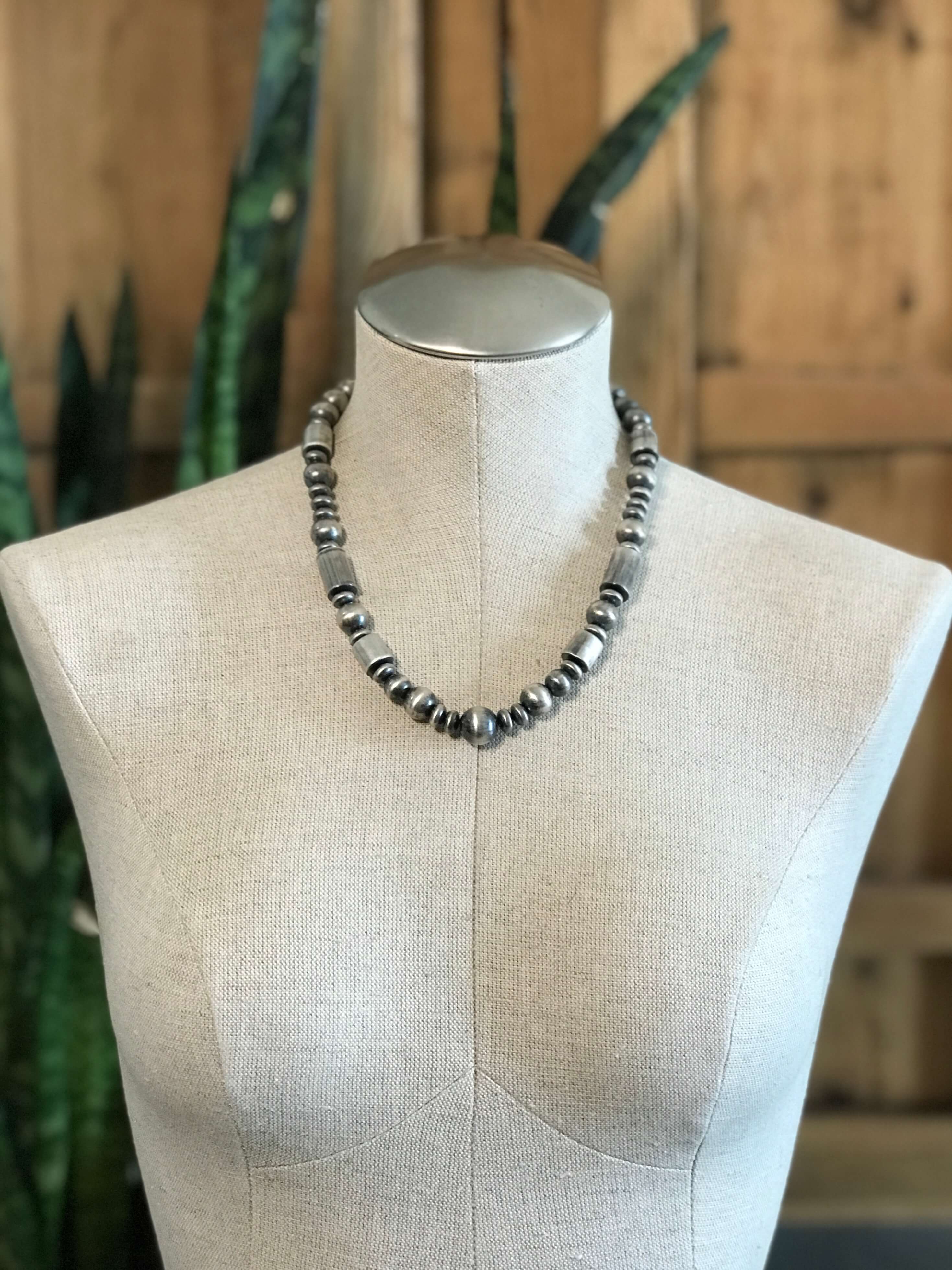 The Picabo Navajo Pearl Necklace-Necklaces-Calli Co., Turquoise and Silver Jewelry, Native American Handmade, Zuni Tribe, Navajo Tribe, Brock Texas