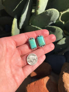 The Turquoise Studs, 4-Earrings-Calli Co., Turquoise and Silver Jewelry, Native American Handmade, Zuni Tribe, Navajo Tribe, Brock Texas