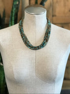 The Derry Turquoise Beaded Necklace-Necklaces-Calli Co., Turquoise and Silver Jewelry, Native American Handmade, Zuni Tribe, Navajo Tribe, Brock Texas