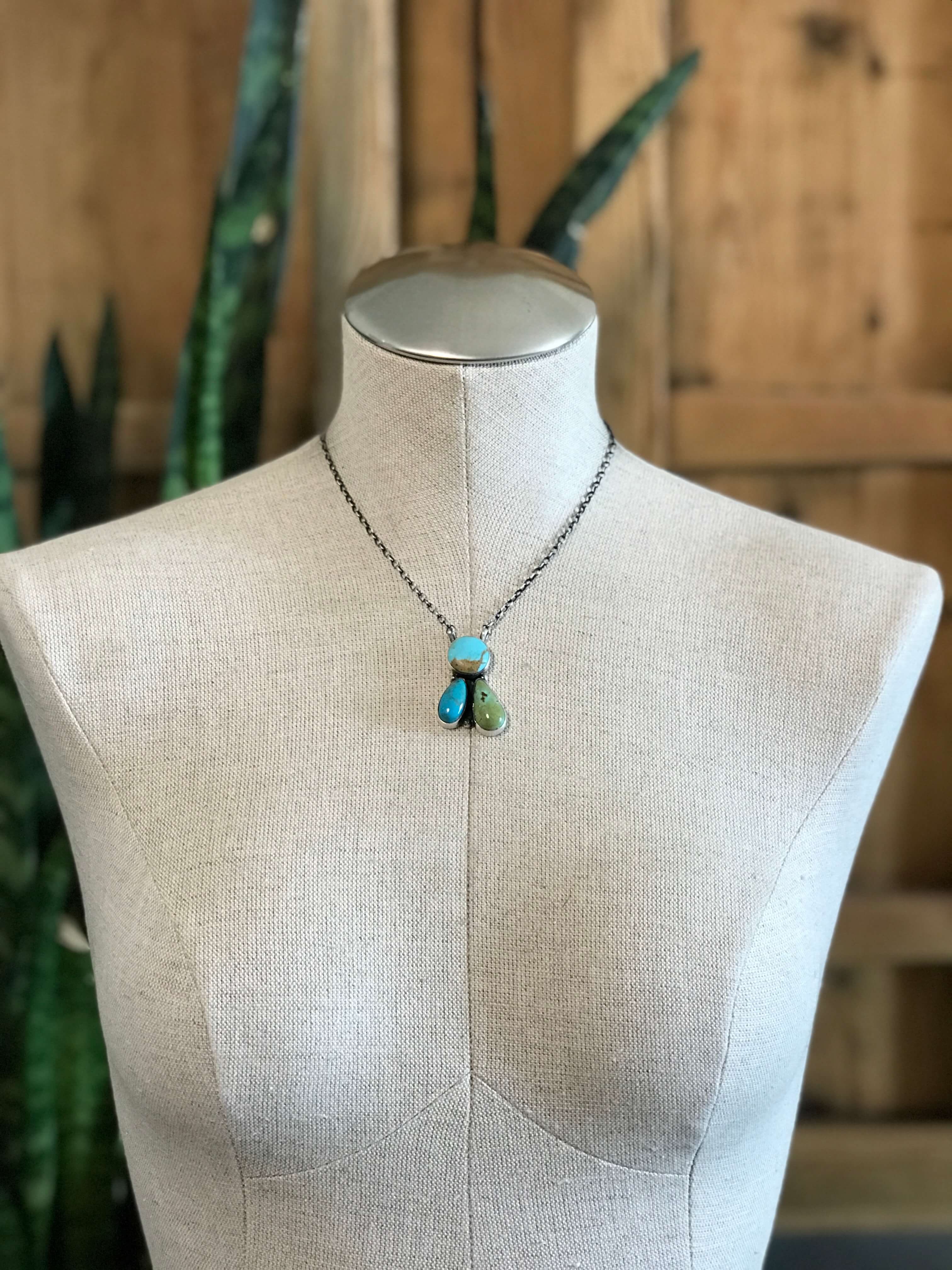 The Tempe Necklace, 16-Necklaces-Calli Co., Turquoise and Silver Jewelry, Native American Handmade, Zuni Tribe, Navajo Tribe, Brock Texas