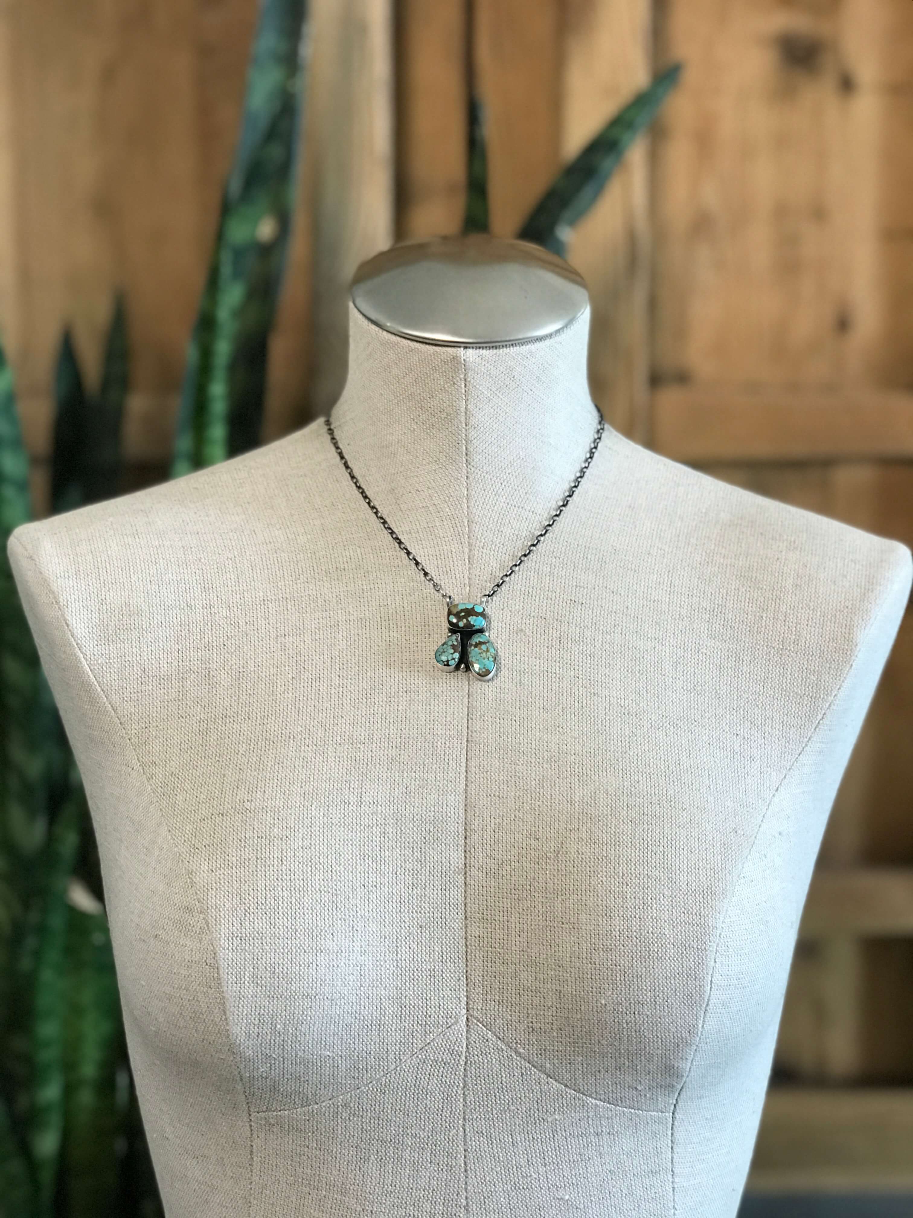 The Tempe Necklace, 18-Necklaces-Calli Co., Turquoise and Silver Jewelry, Native American Handmade, Zuni Tribe, Navajo Tribe, Brock Texas