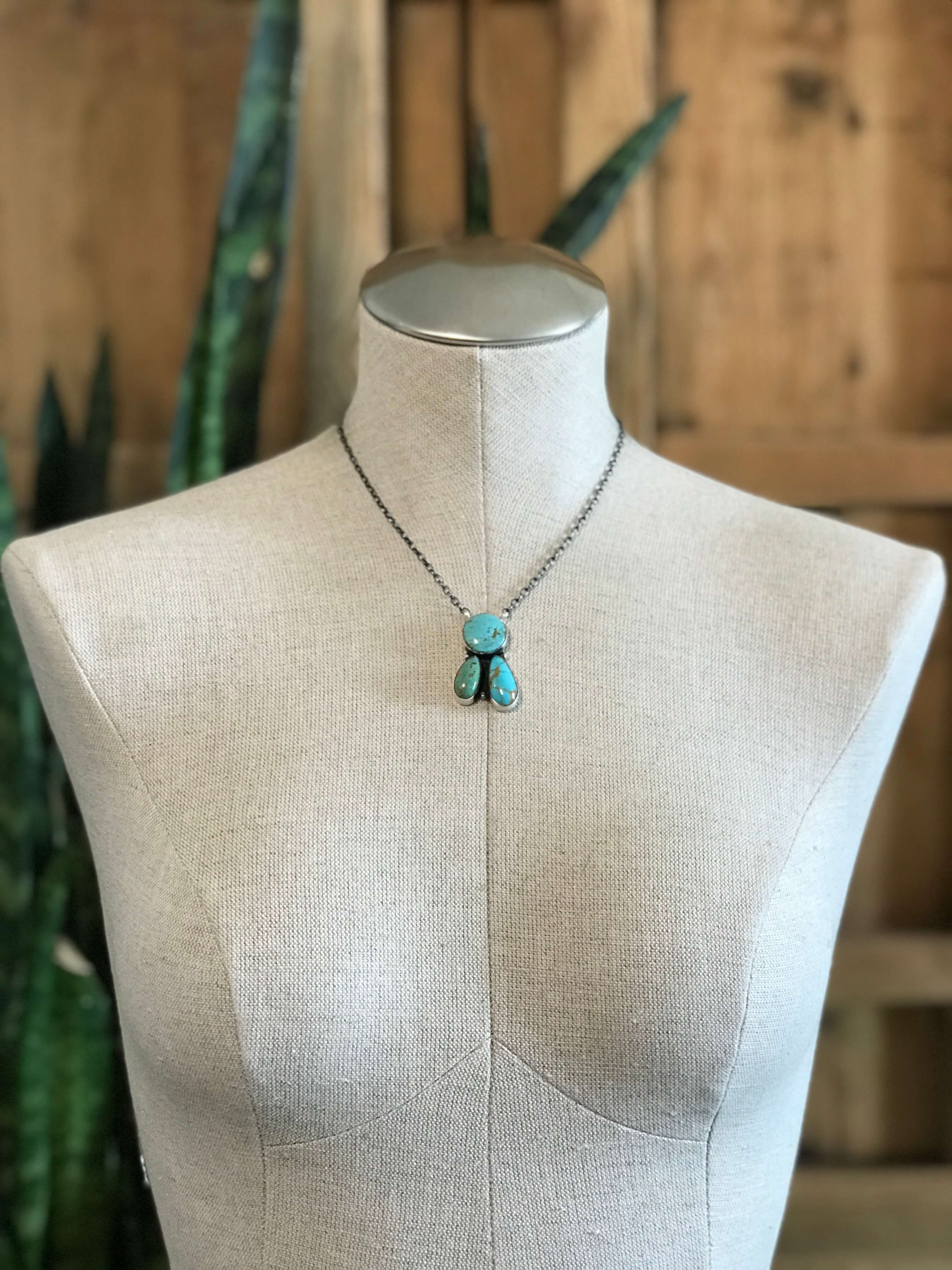 The Tempe Necklace, 20-Necklaces-Calli Co., Turquoise and Silver Jewelry, Native American Handmade, Zuni Tribe, Navajo Tribe, Brock Texas