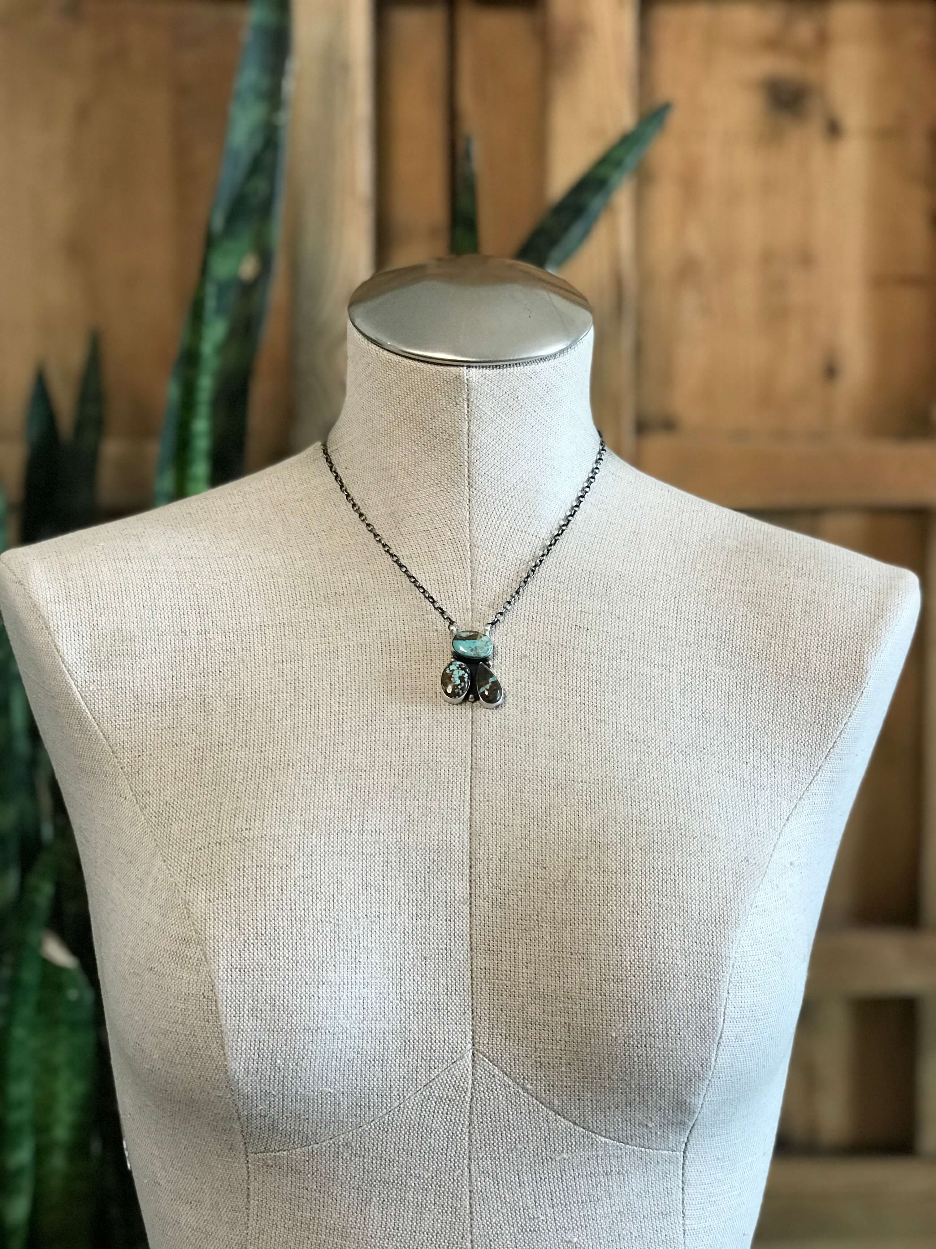 The Tempe Necklace, 21-Necklaces-Calli Co., Turquoise and Silver Jewelry, Native American Handmade, Zuni Tribe, Navajo Tribe, Brock Texas