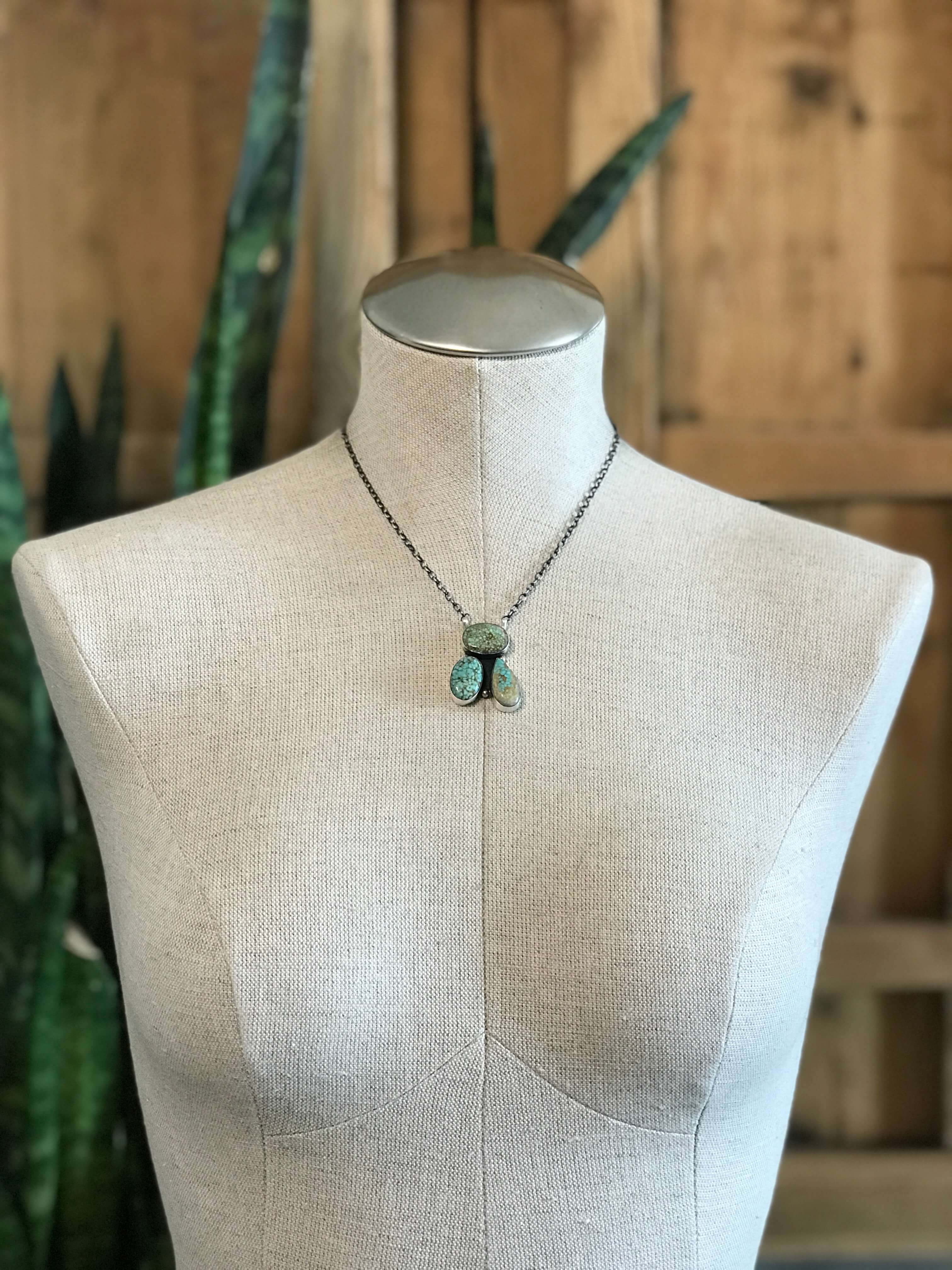 The Tempe Necklace, 22-Necklaces-Calli Co., Turquoise and Silver Jewelry, Native American Handmade, Zuni Tribe, Navajo Tribe, Brock Texas