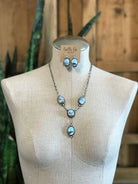 The Copeland Lariat Necklace Set, 12-Necklaces-Calli Co., Turquoise and Silver Jewelry, Native American Handmade, Zuni Tribe, Navajo Tribe, Brock Texas