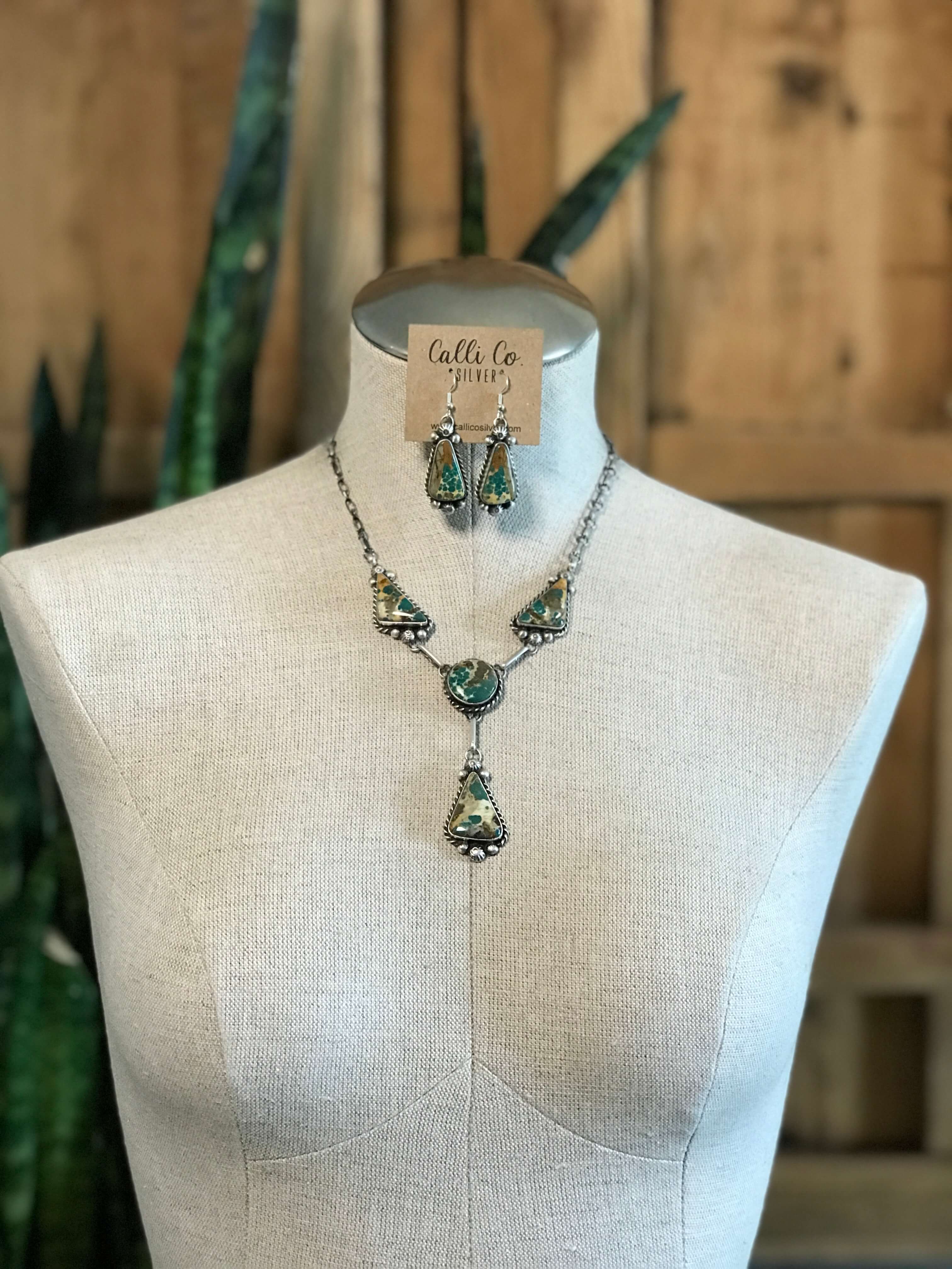 The Copeland Lariat Necklace Set, 15-Necklaces-Calli Co., Turquoise and Silver Jewelry, Native American Handmade, Zuni Tribe, Navajo Tribe, Brock Texas