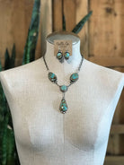 The Copeland Lariat Necklace Set, 18-Necklaces-Calli Co., Turquoise and Silver Jewelry, Native American Handmade, Zuni Tribe, Navajo Tribe, Brock Texas