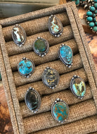 The Ward Rings in Turquoise-Rings-Calli Co., Turquoise and Silver Jewelry, Native American Handmade, Zuni Tribe, Navajo Tribe, Brock Texas